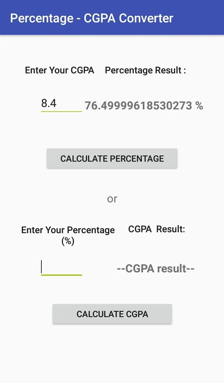 CGPA Calculator | Indus Appstore | Screenshot