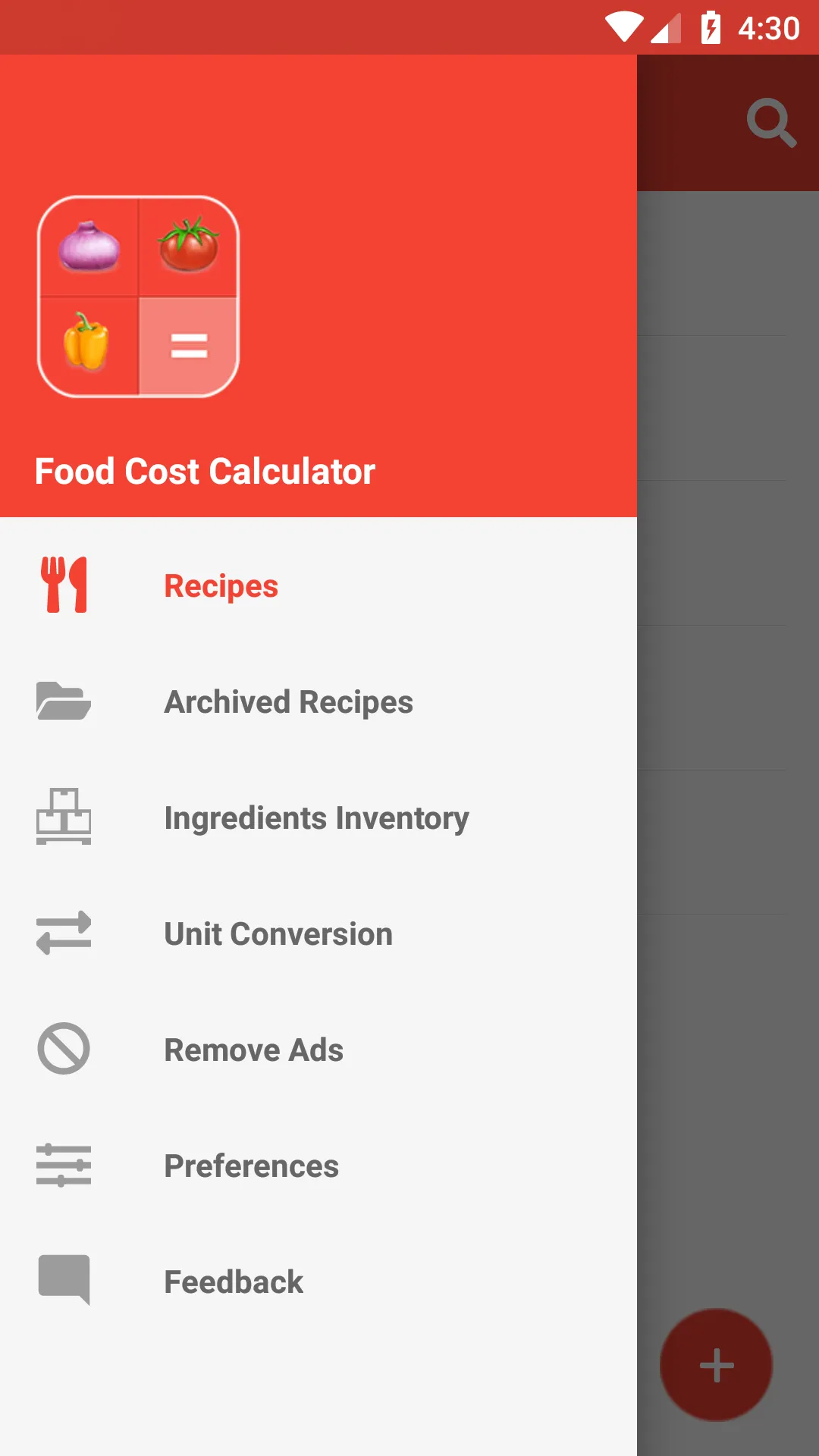 Food Cost Calculator | Indus Appstore | Screenshot