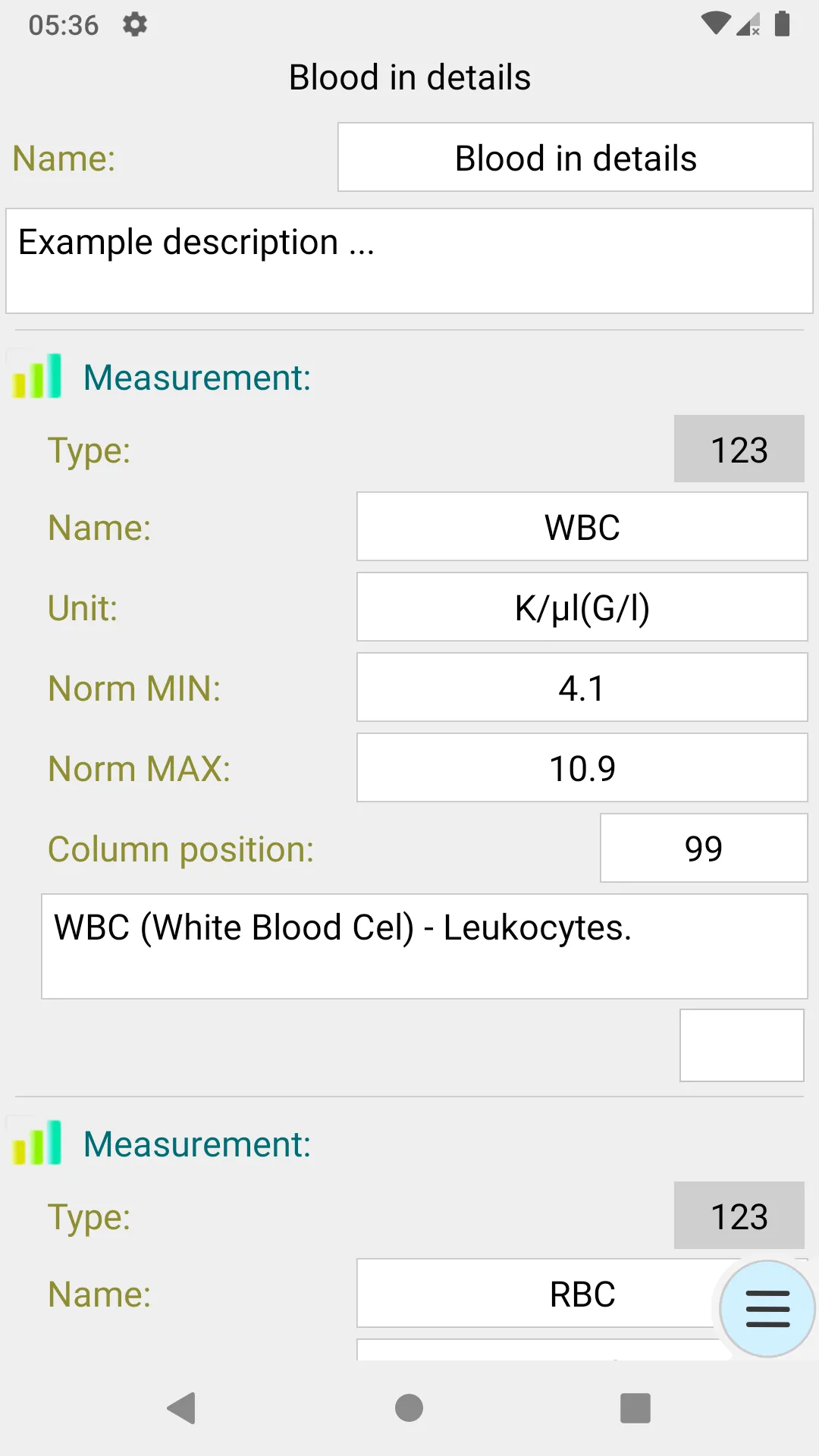 Measurement Diary | Indus Appstore | Screenshot