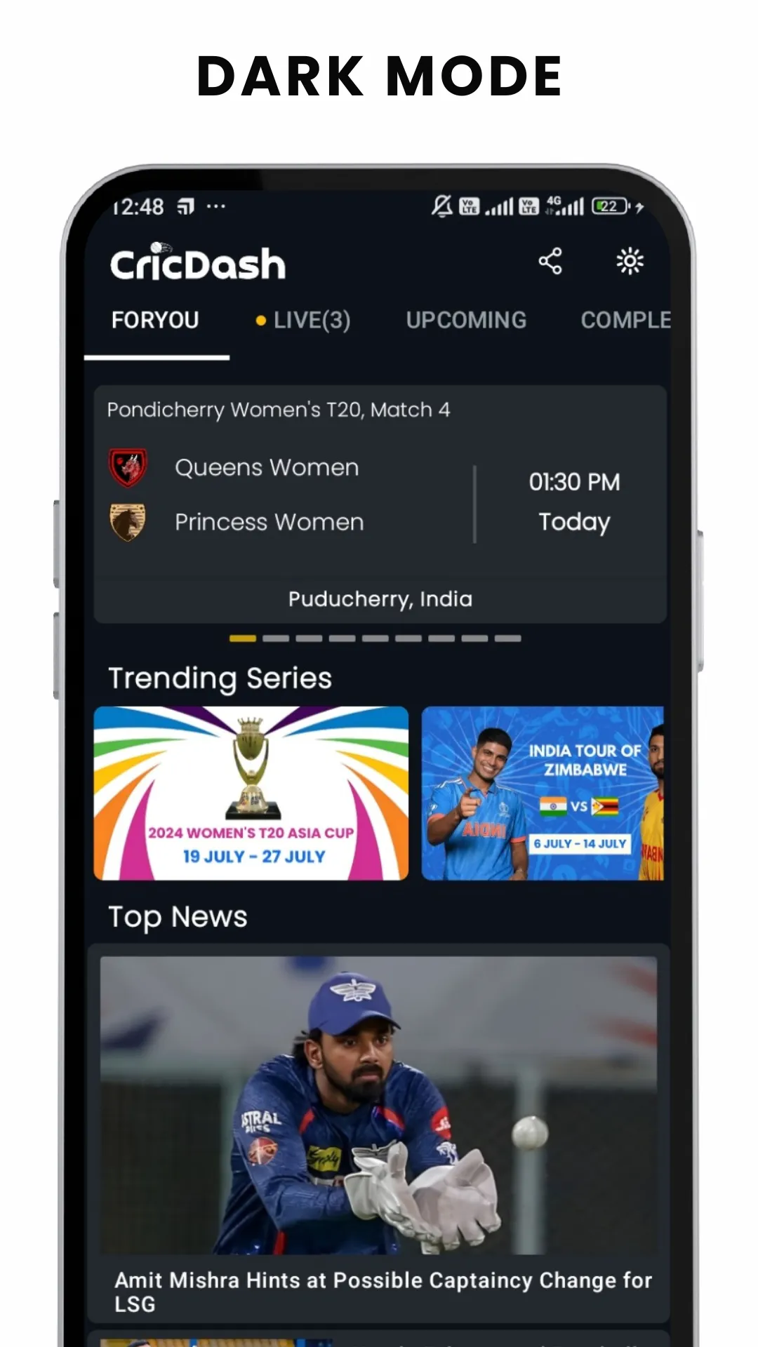 CricDash -Live Cricket Score | Indus Appstore | Screenshot