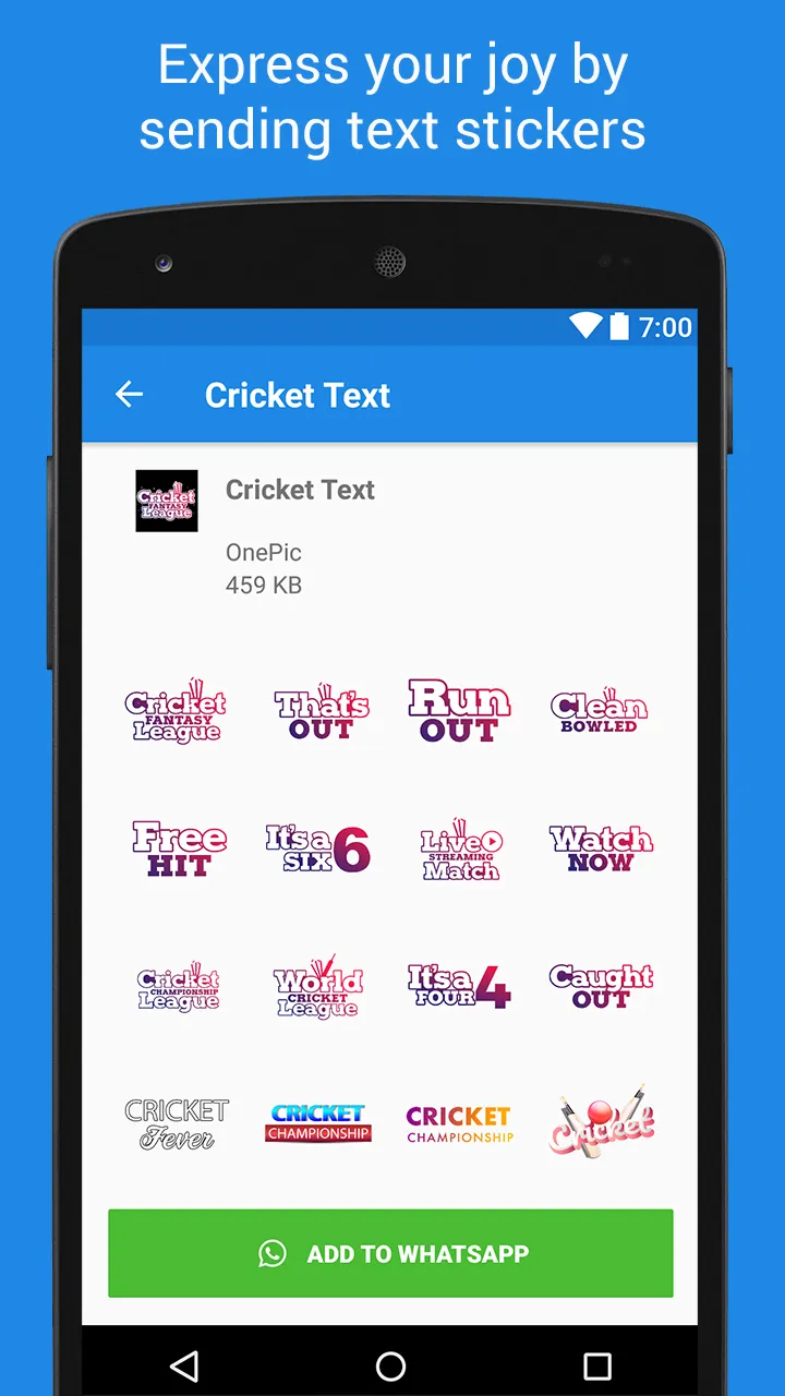 Cricket Sticker Packs | Indus Appstore | Screenshot