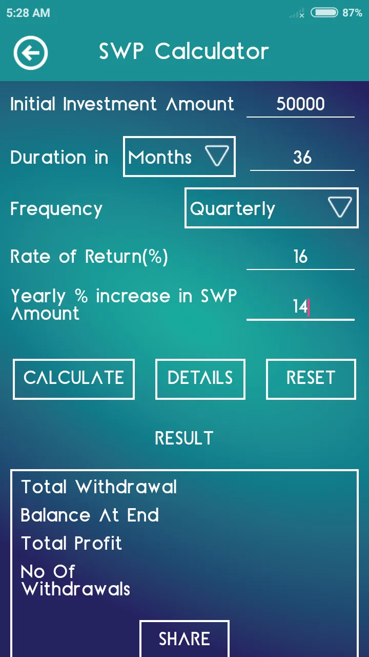 SIP Calculator Financial Plans | Indus Appstore | Screenshot