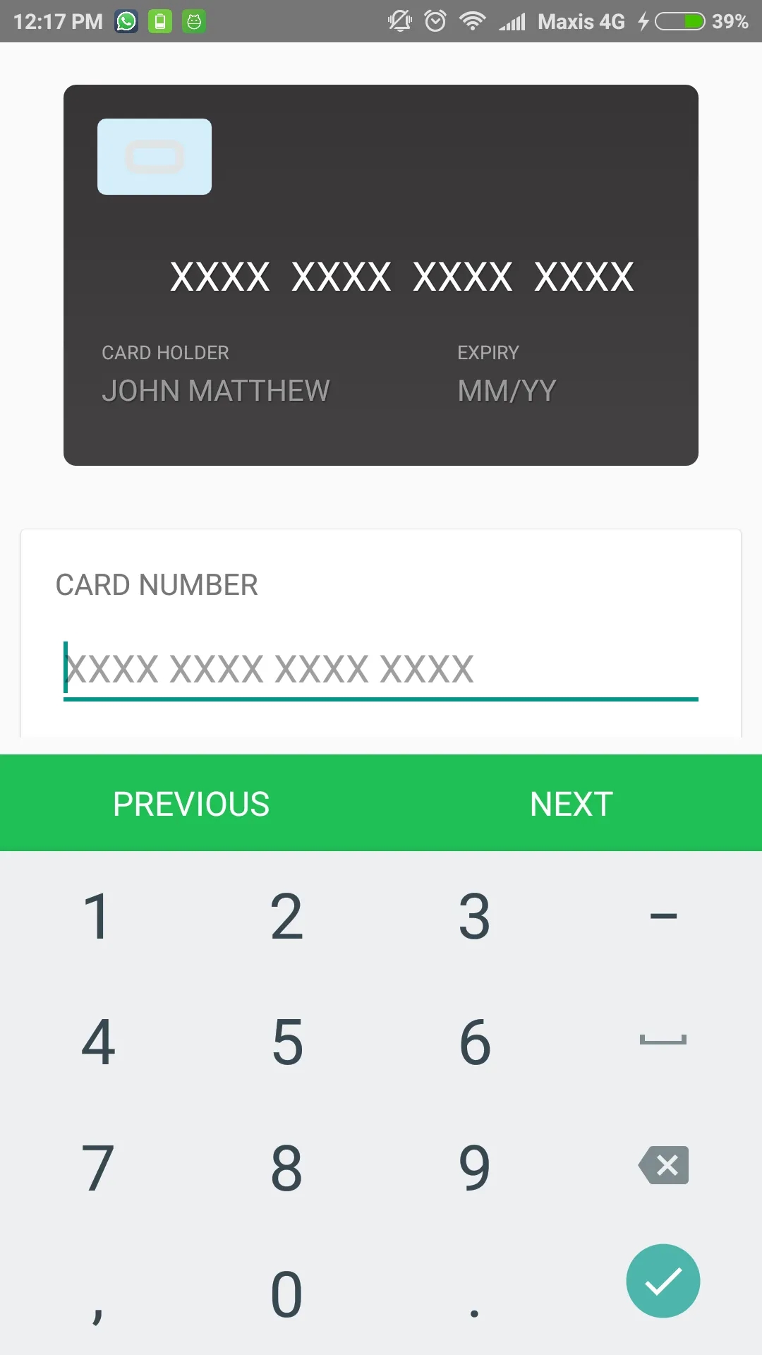 Cardholder | Indus Appstore | Screenshot