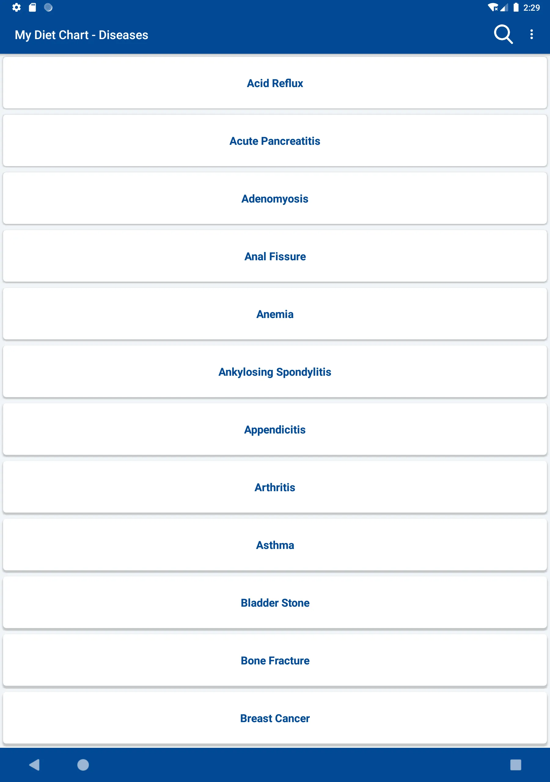 My Diet Chart - Diseases | Indus Appstore | Screenshot