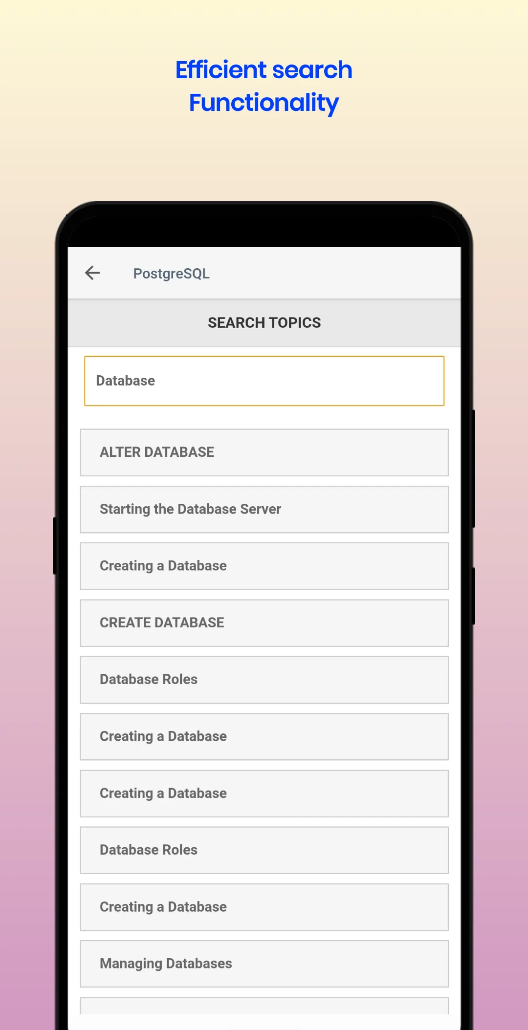 PostgreSQL Documentation | Indus Appstore | Screenshot