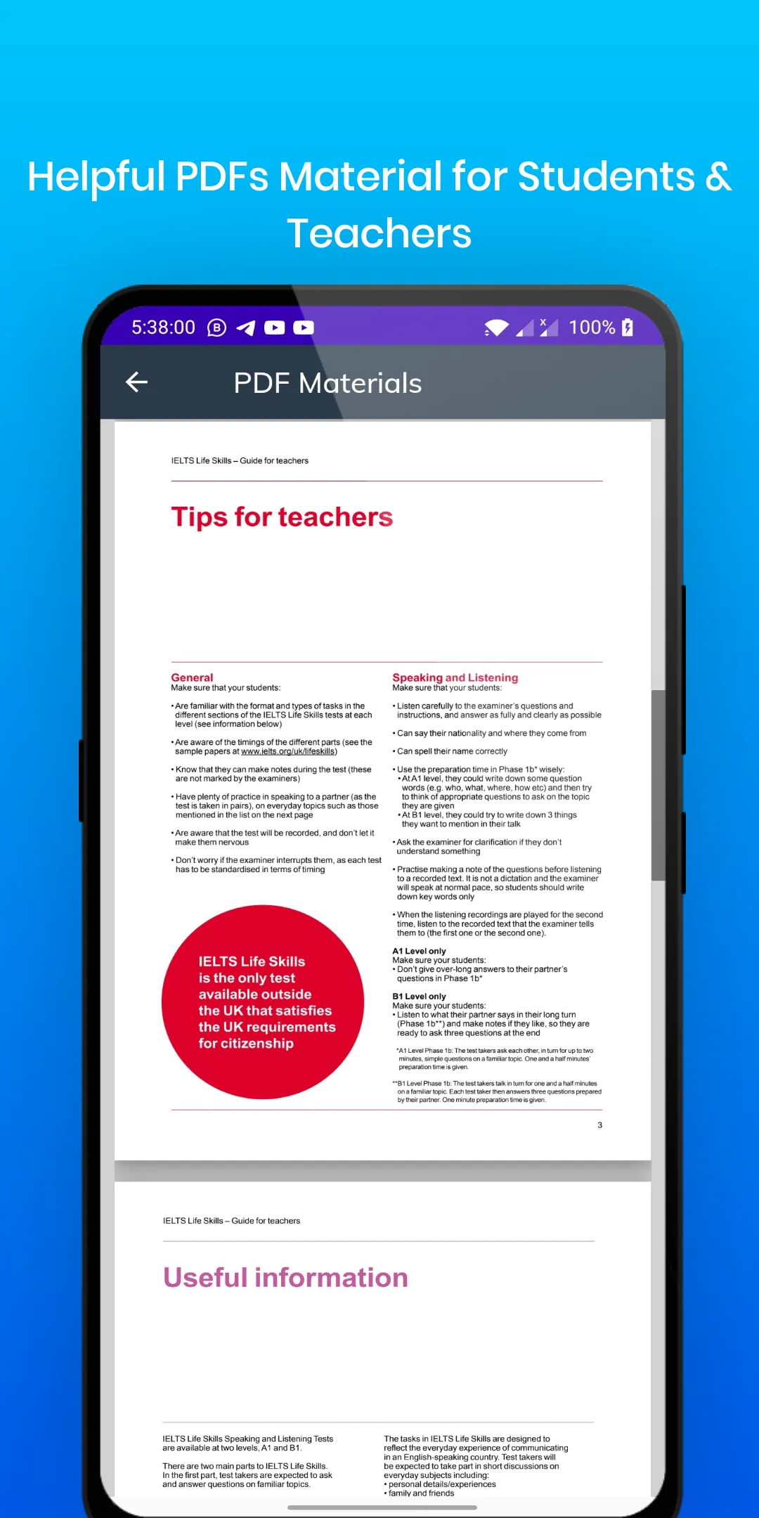 IELTS Practice - PDF for IELTS | Indus Appstore | Screenshot