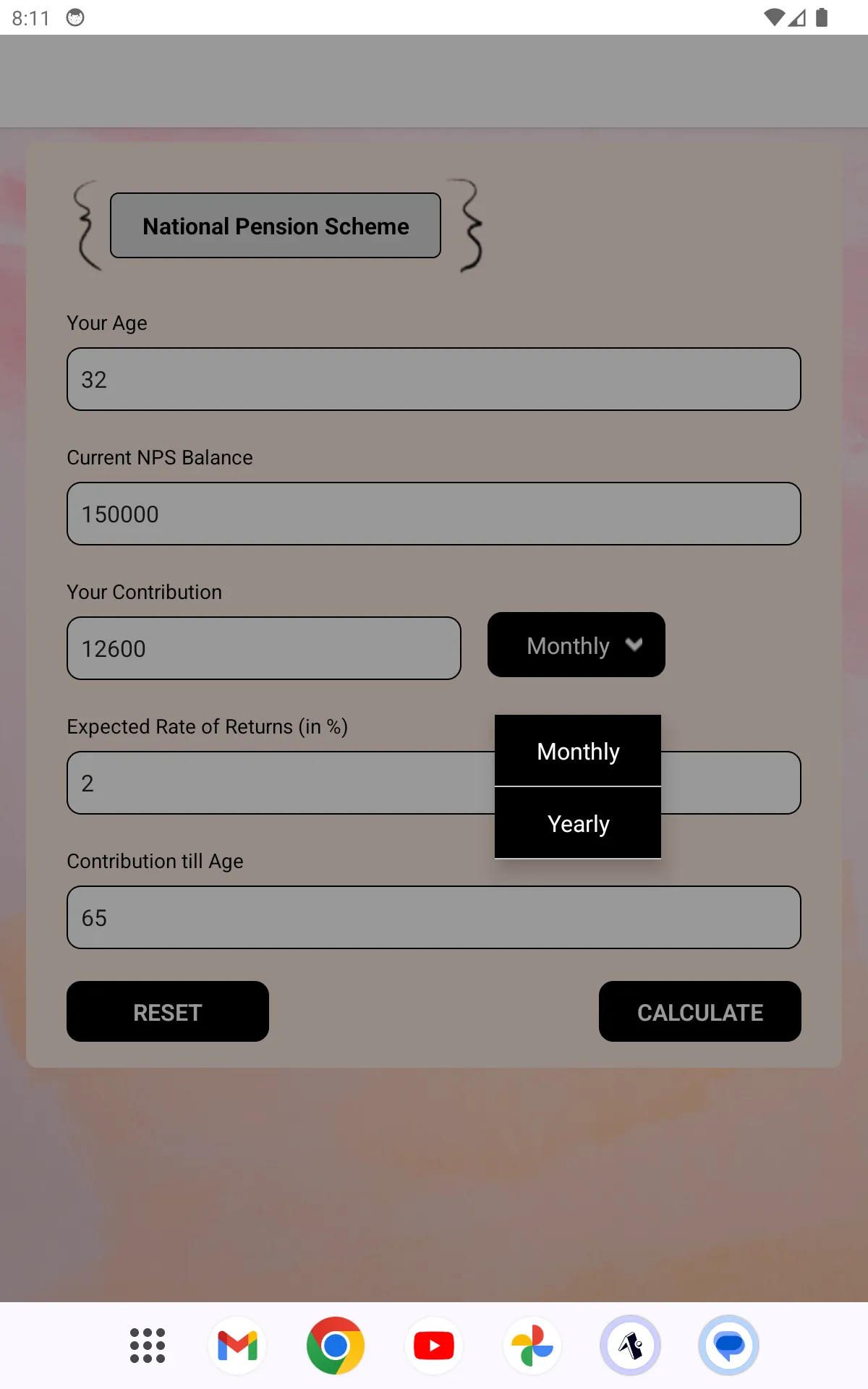 NPS Calculator | Indus Appstore | Screenshot