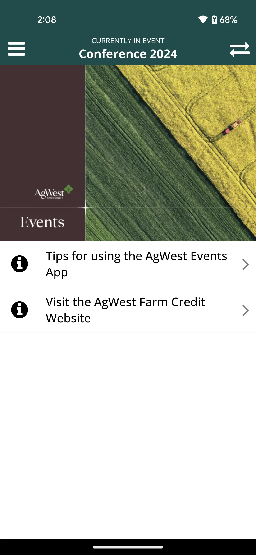 AgWest Events | Indus Appstore | Screenshot