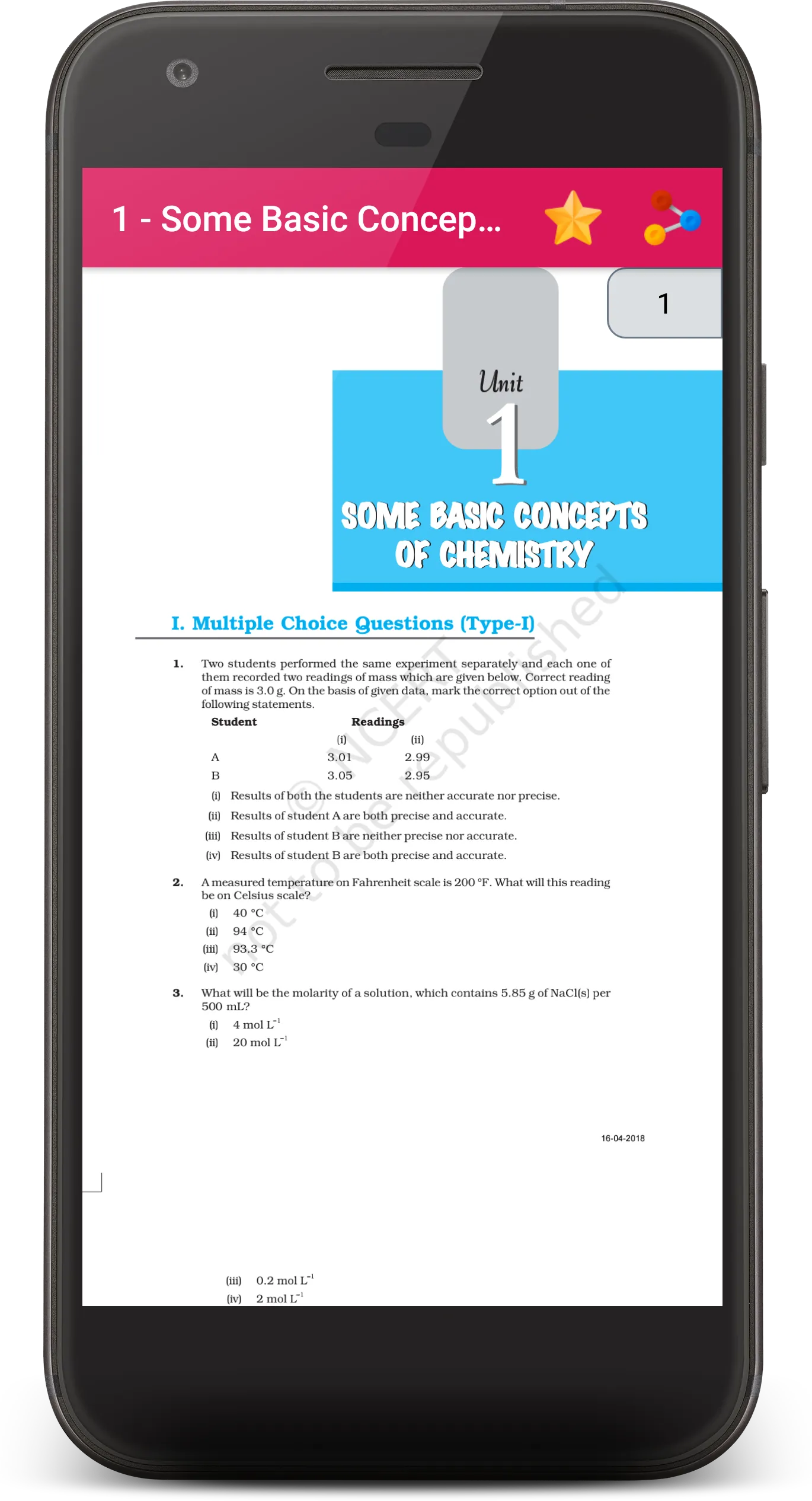 11th Chemistry NCERT Solutions | Indus Appstore | Screenshot