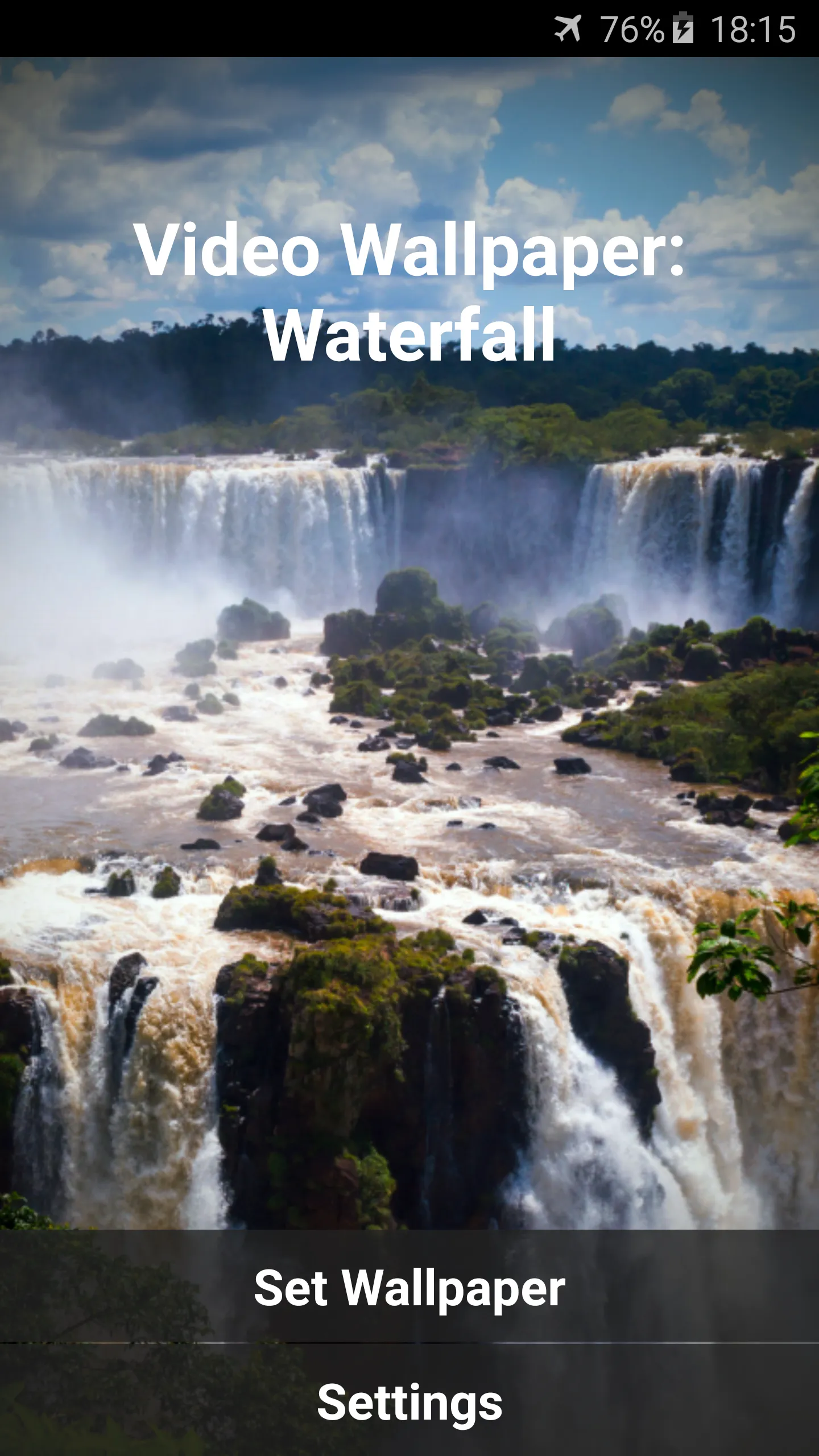 Video Wallpaper: Waterfall | Indus Appstore | Screenshot