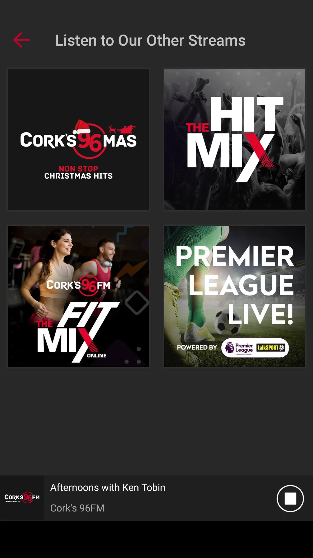 Cork's 96FM | Indus Appstore | Screenshot