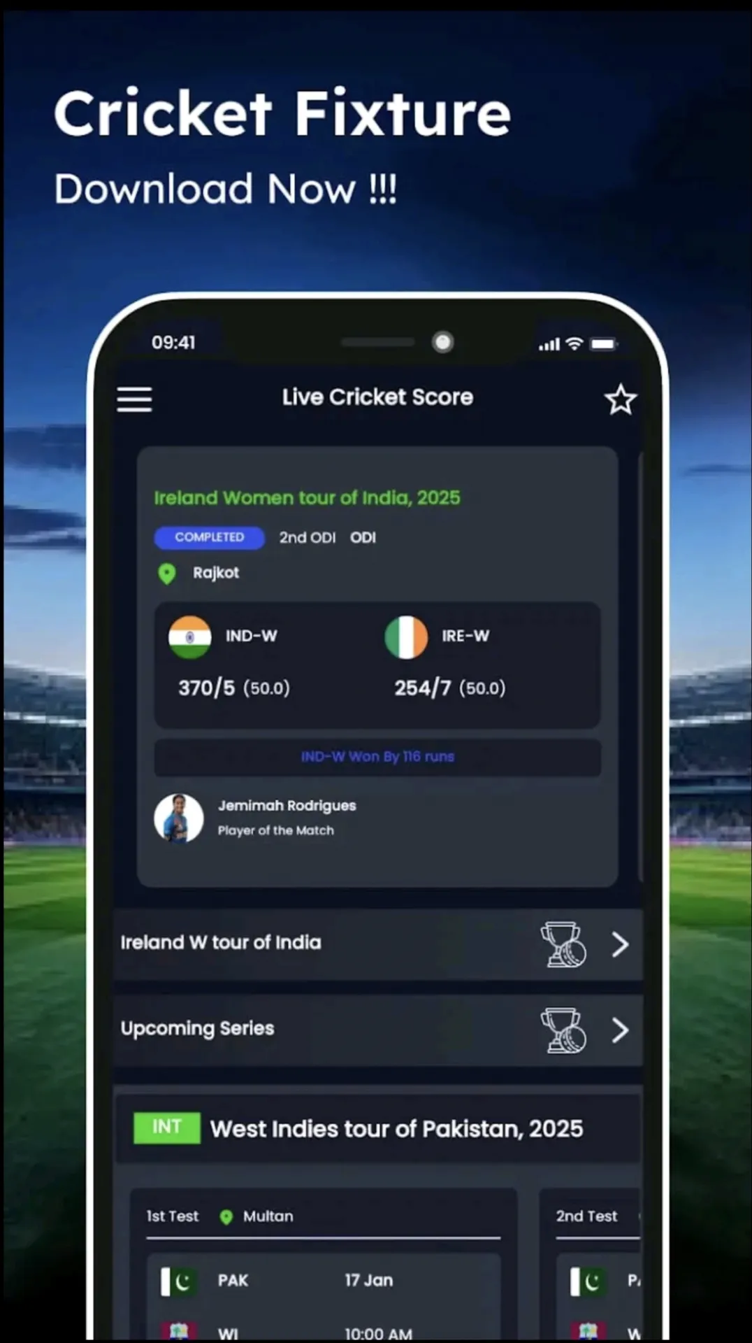 Live Cricket Score & Live Tv | Indus Appstore | Screenshot