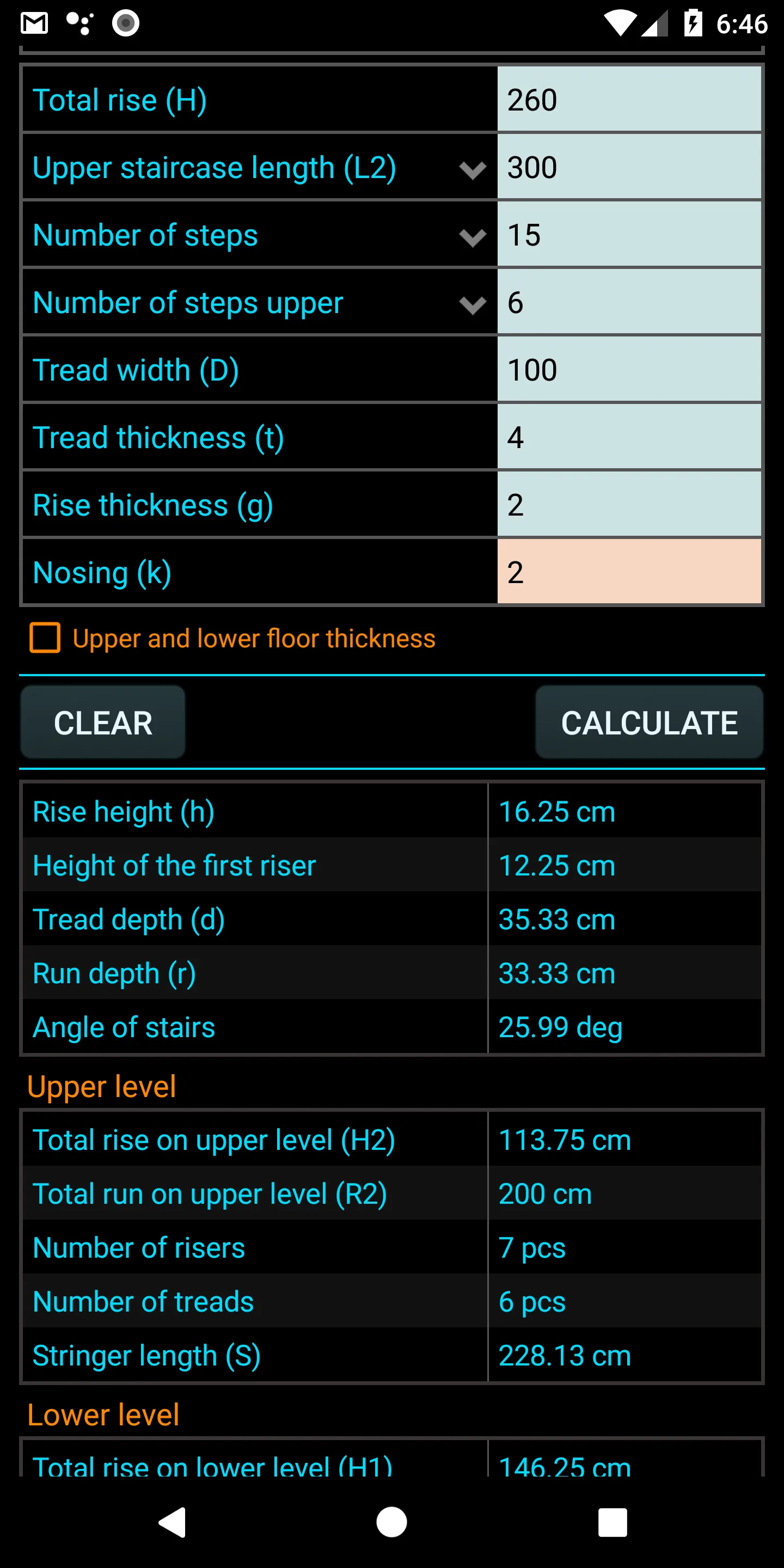 Classic stair calculator | Indus Appstore | Screenshot