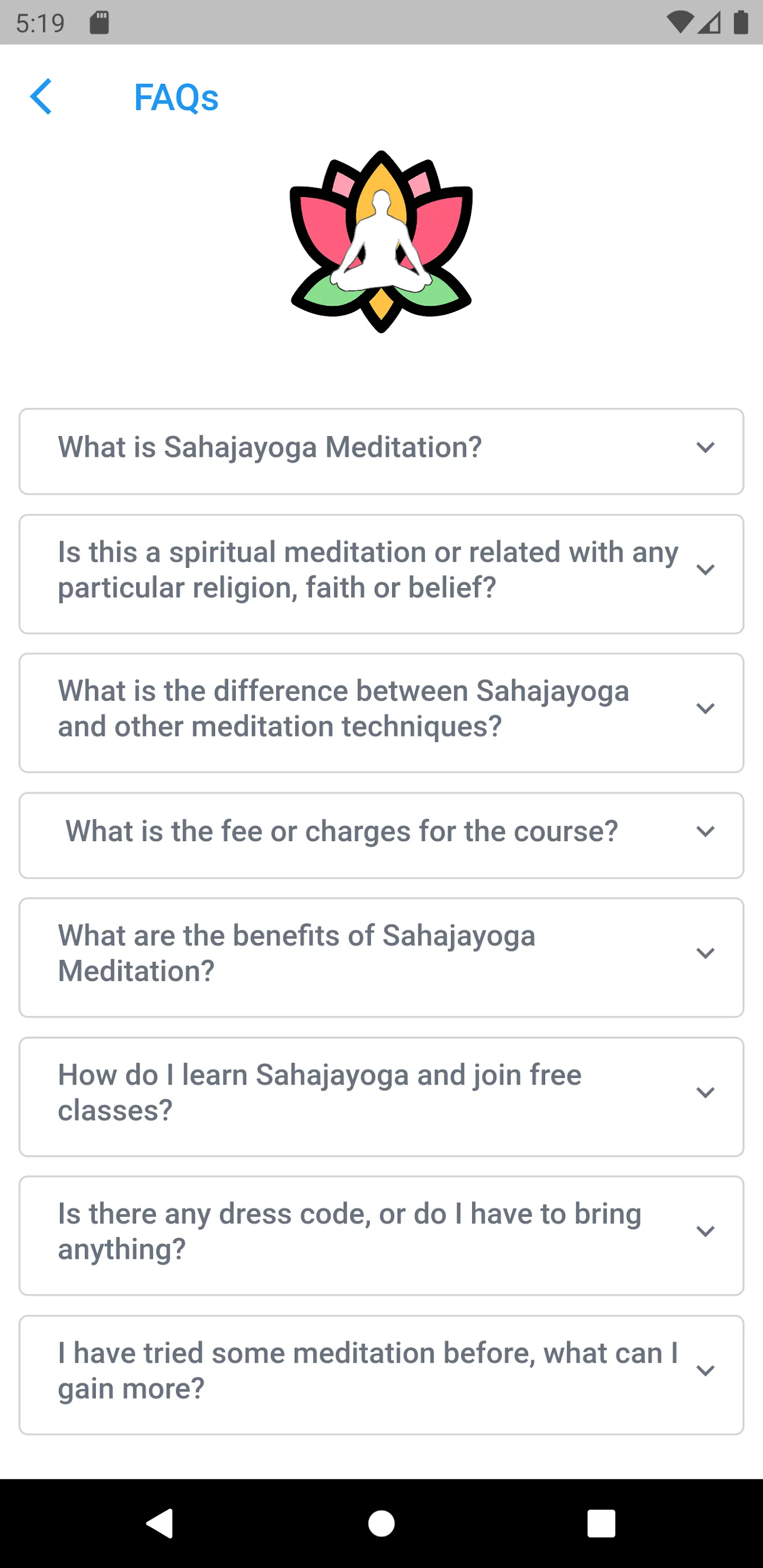 Sahajayoga Meditation | Indus Appstore | Screenshot