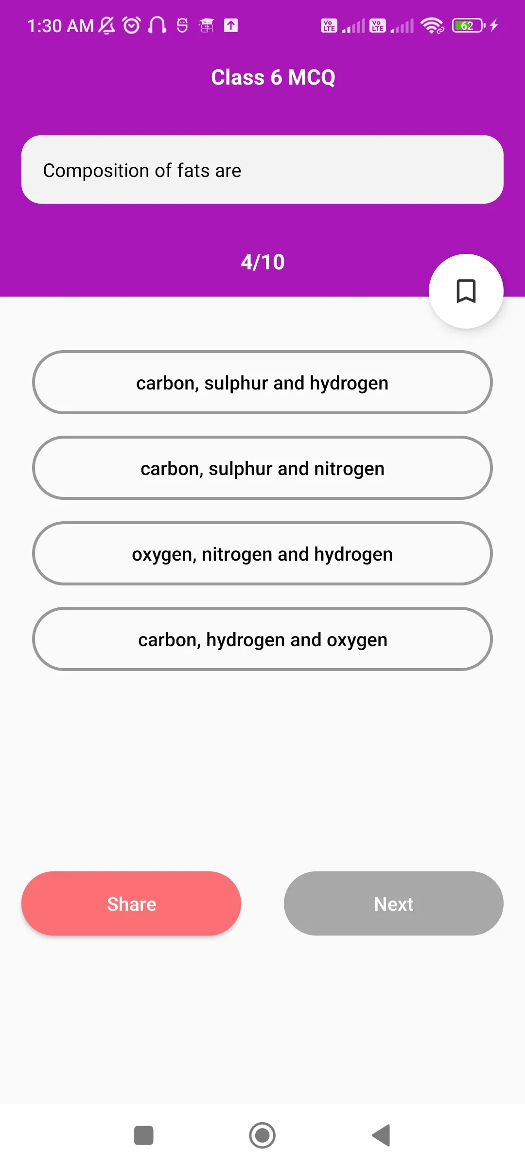 Class 6 MCQ | Indus Appstore | Screenshot