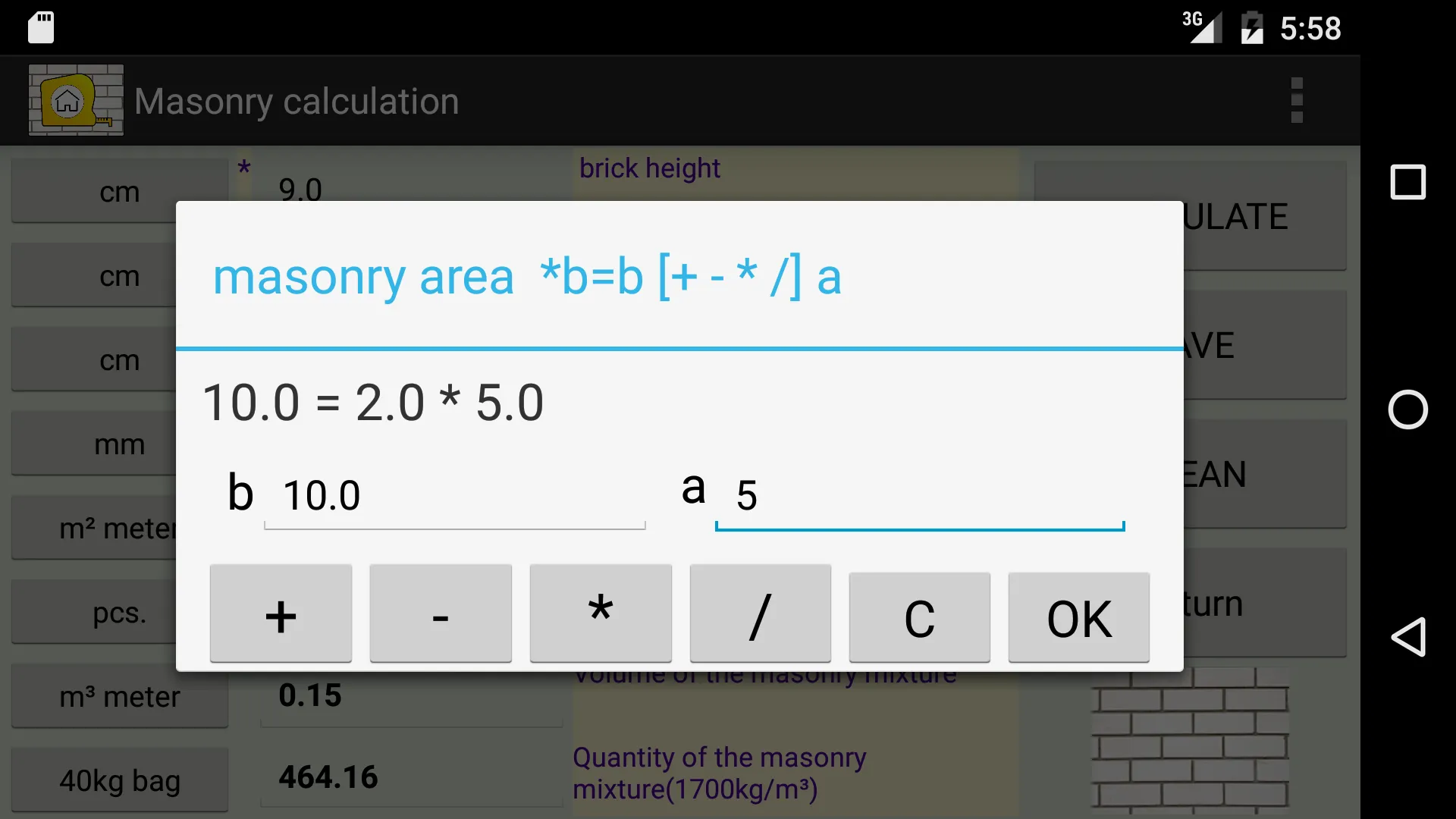 CONSTRUCTION calculator | Indus Appstore | Screenshot