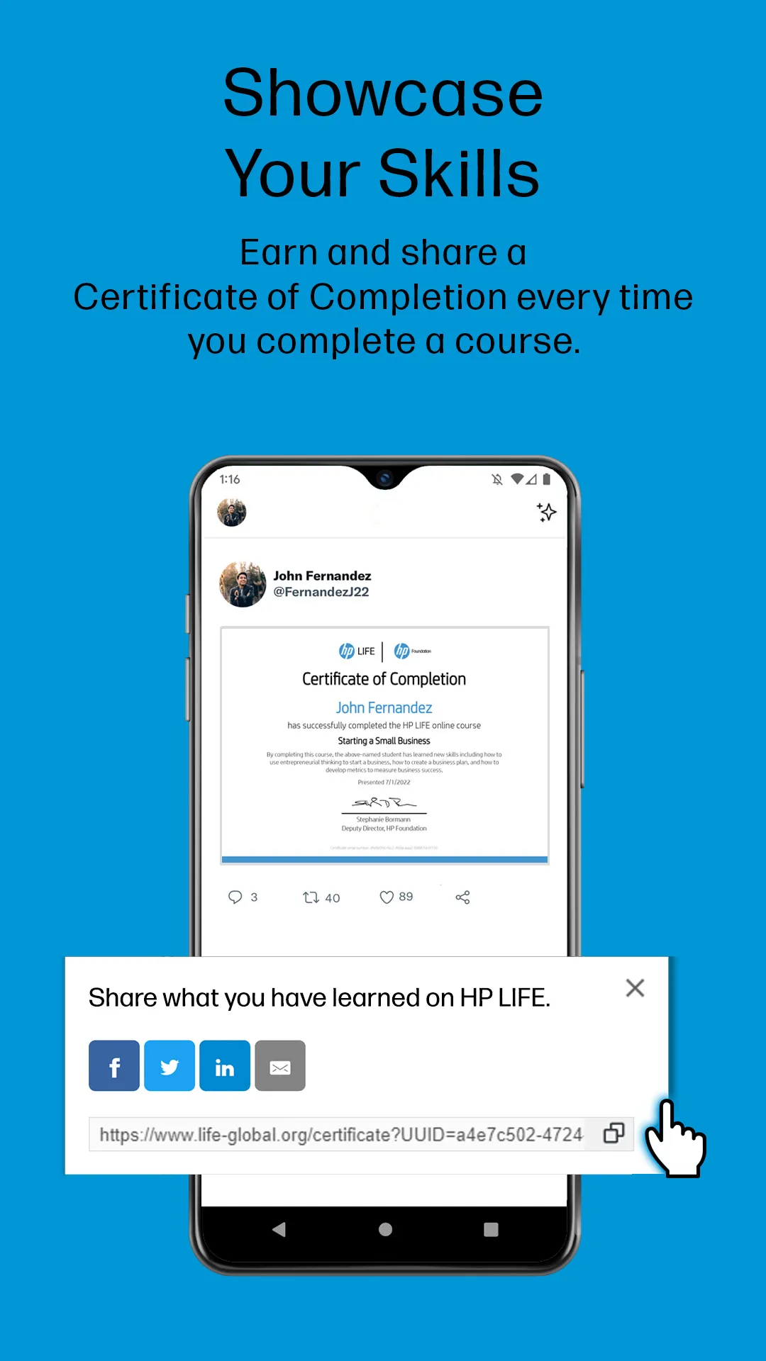 HP LIFE: Learn business skills | Indus Appstore | Screenshot