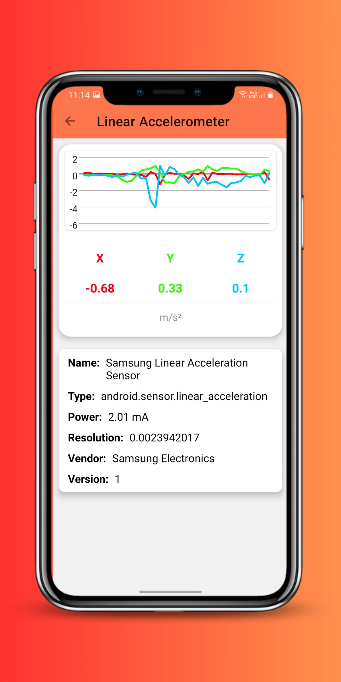 Sensor Test | Indus Appstore | Screenshot