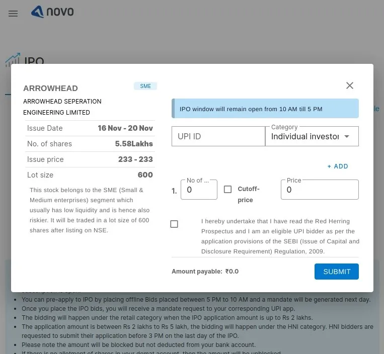 NOVO - MF, IPO, G-Sec, SGB | Indus Appstore | Screenshot