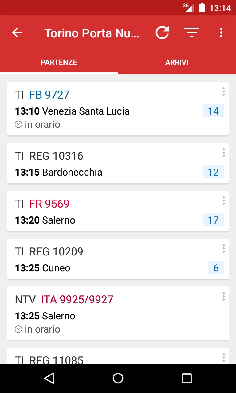 Train Timetable Italy | Indus Appstore | Screenshot