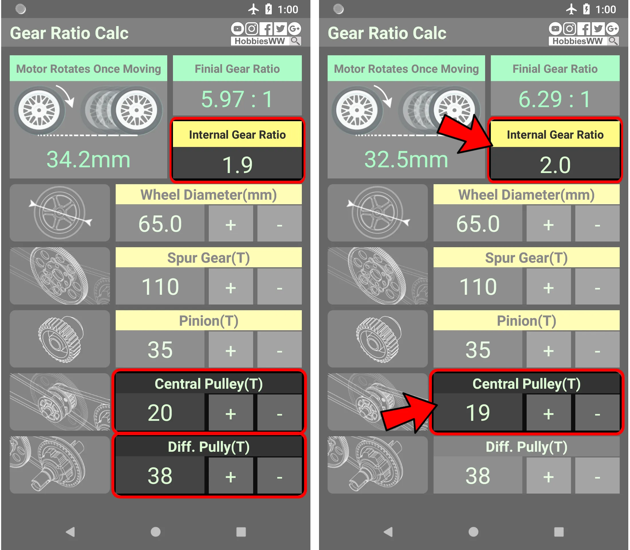 RC Gear Ratio Calculator 齒比計算機 | Indus Appstore | Screenshot