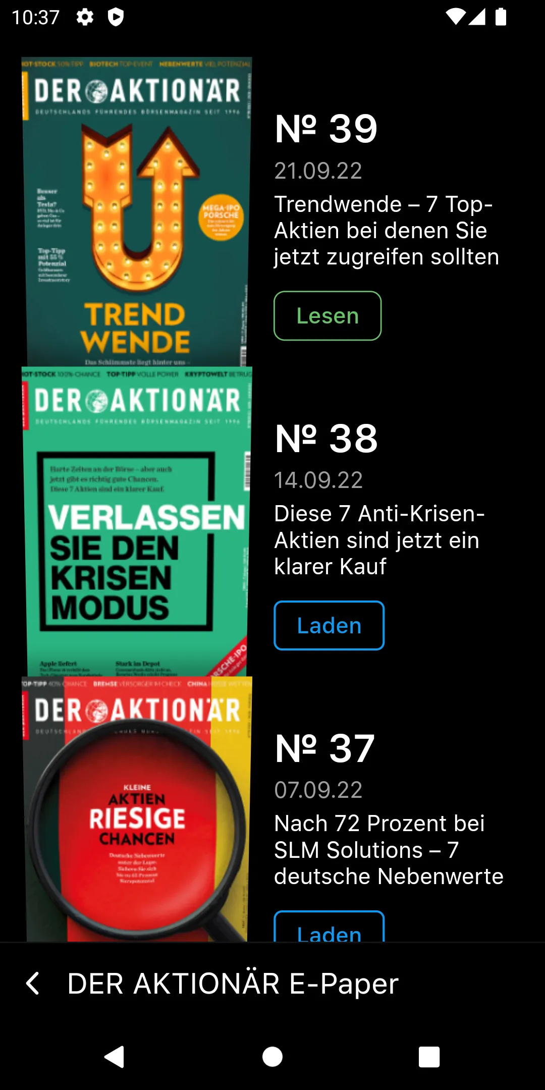 DER AKTIONÄR | Indus Appstore | Screenshot