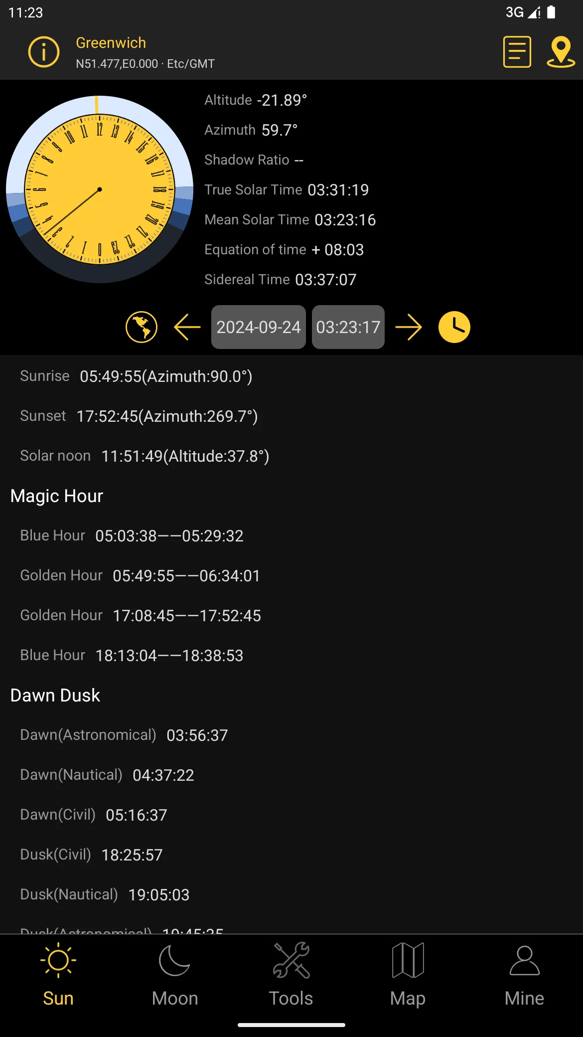 Solunar Calculator | Indus Appstore | Screenshot