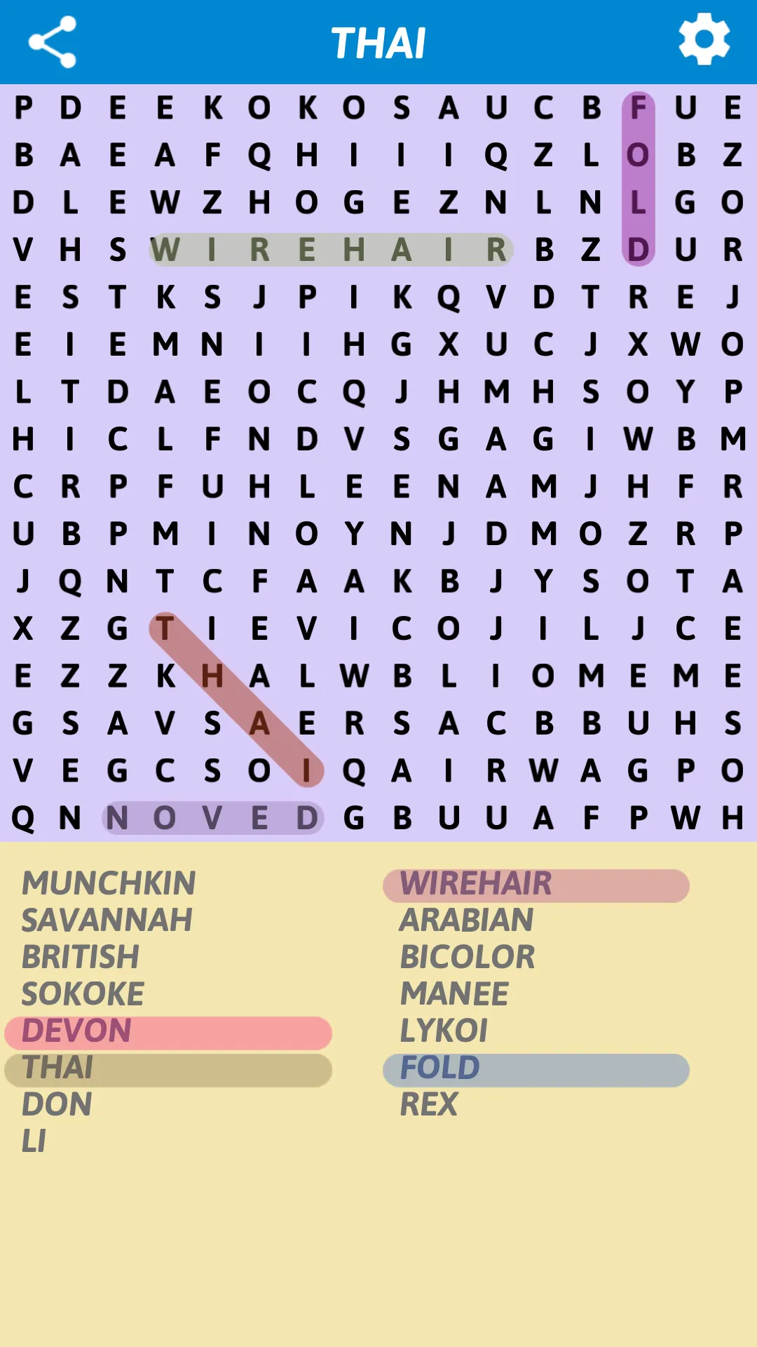 Cats Word Search | Indus Appstore | Screenshot