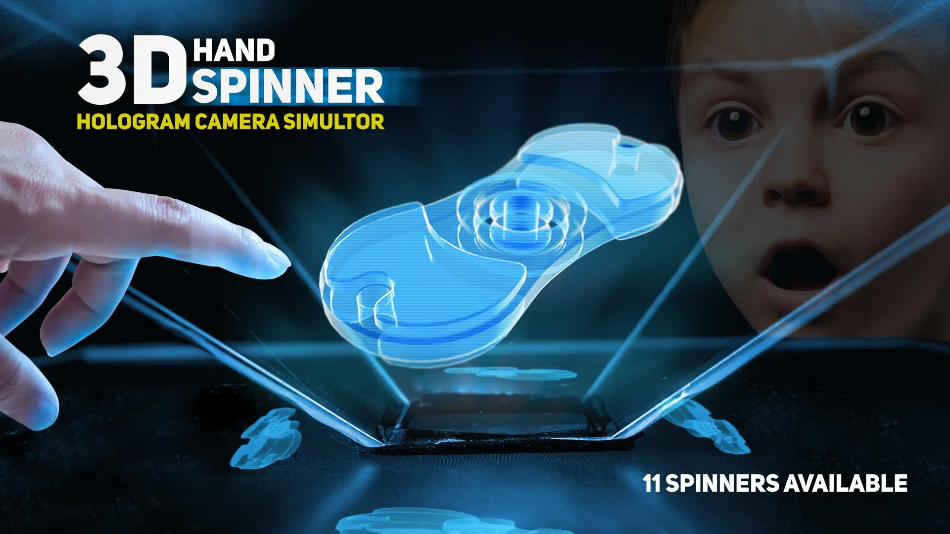 Hand spinner 3d - hologram pyr | Indus Appstore | Screenshot