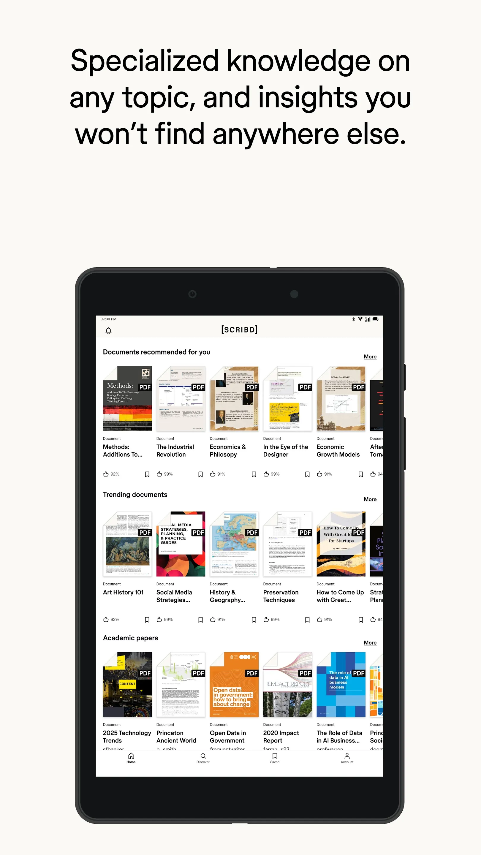 Scribd: 170M+ documents | Indus Appstore | Screenshot