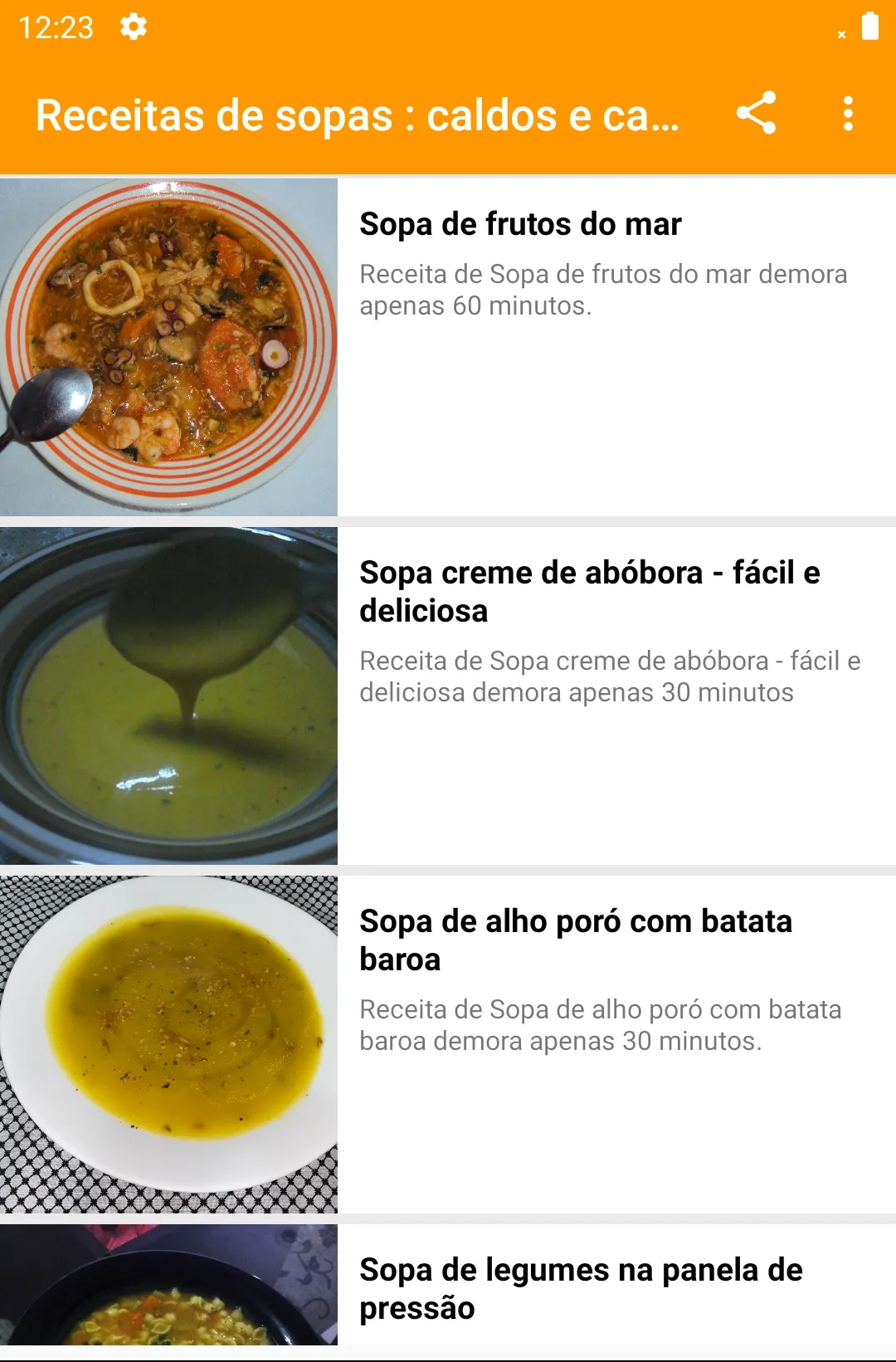 Receitas de sopas : caldos e c | Indus Appstore | Screenshot