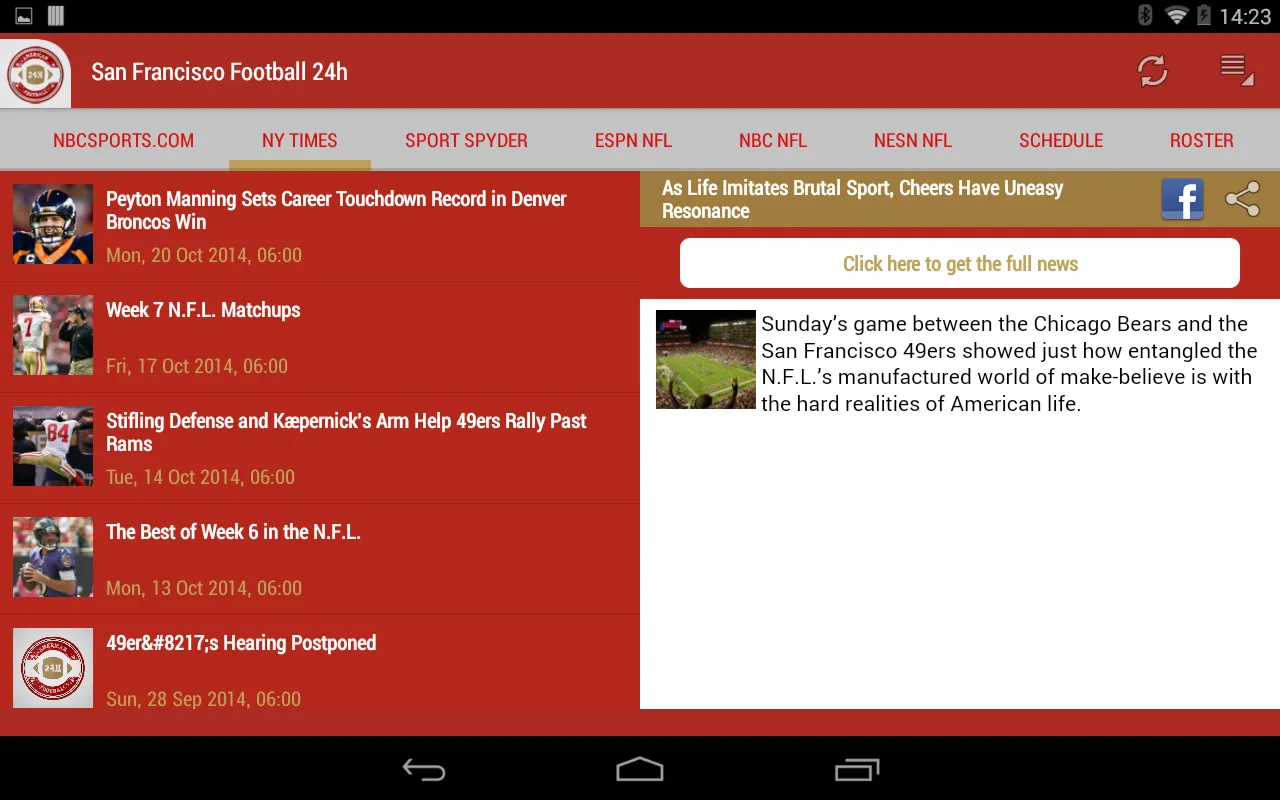 San Francisco Football 24h | Indus Appstore | Screenshot