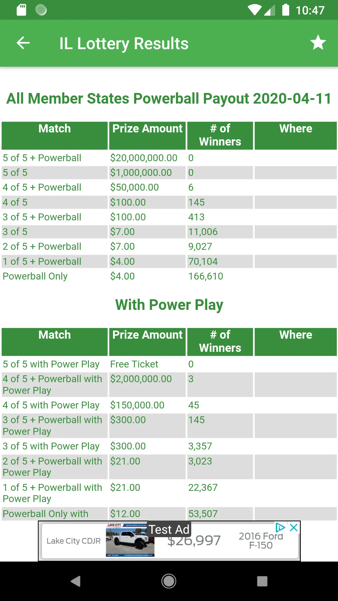 IL Lottery Results | Indus Appstore | Screenshot