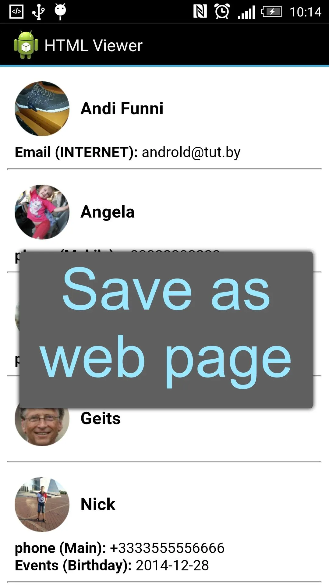 Contacts VCF — Backup & Share | Indus Appstore | Screenshot