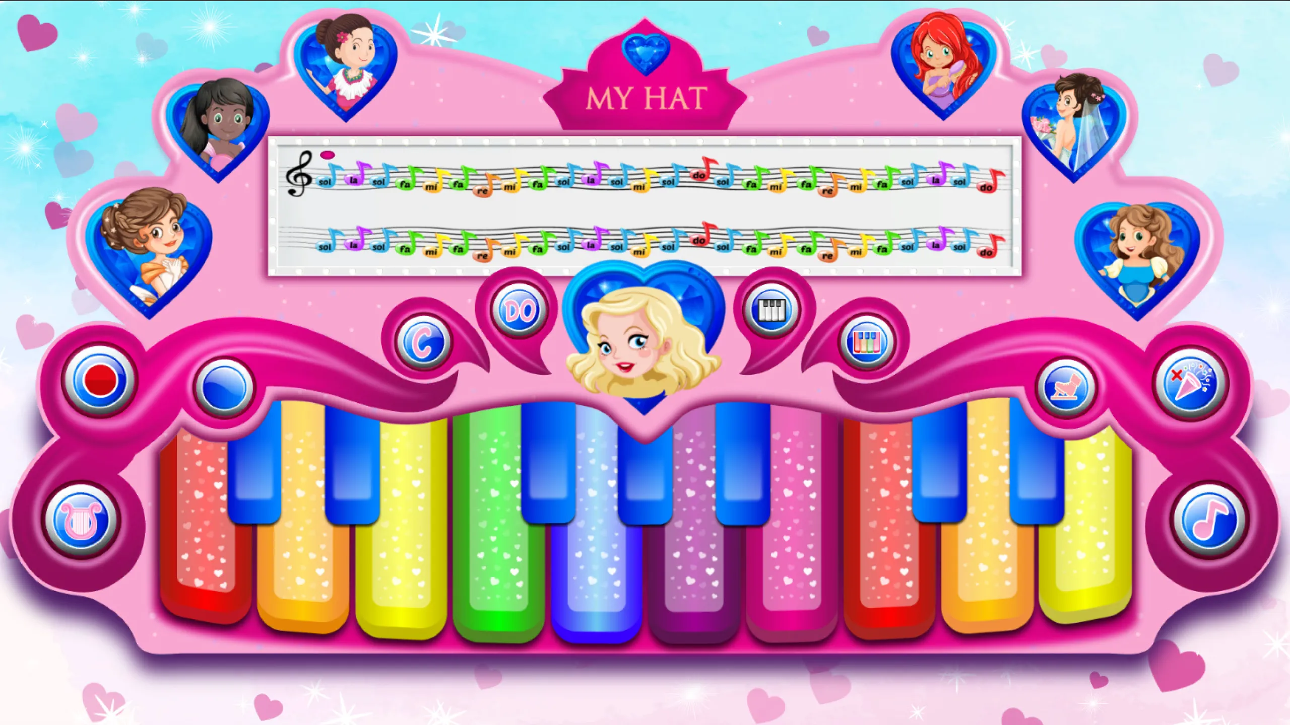 Pink Real Piano Princess Piano | Indus Appstore | Screenshot