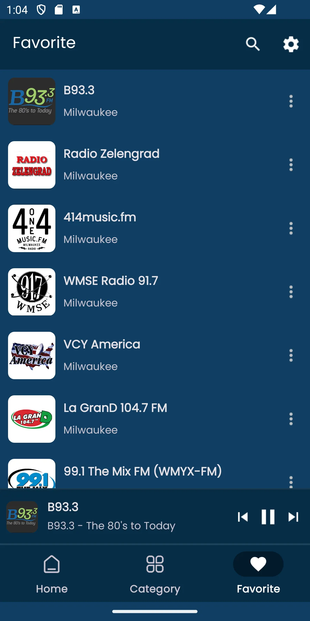 Radios from Milwaukee | Indus Appstore | Screenshot