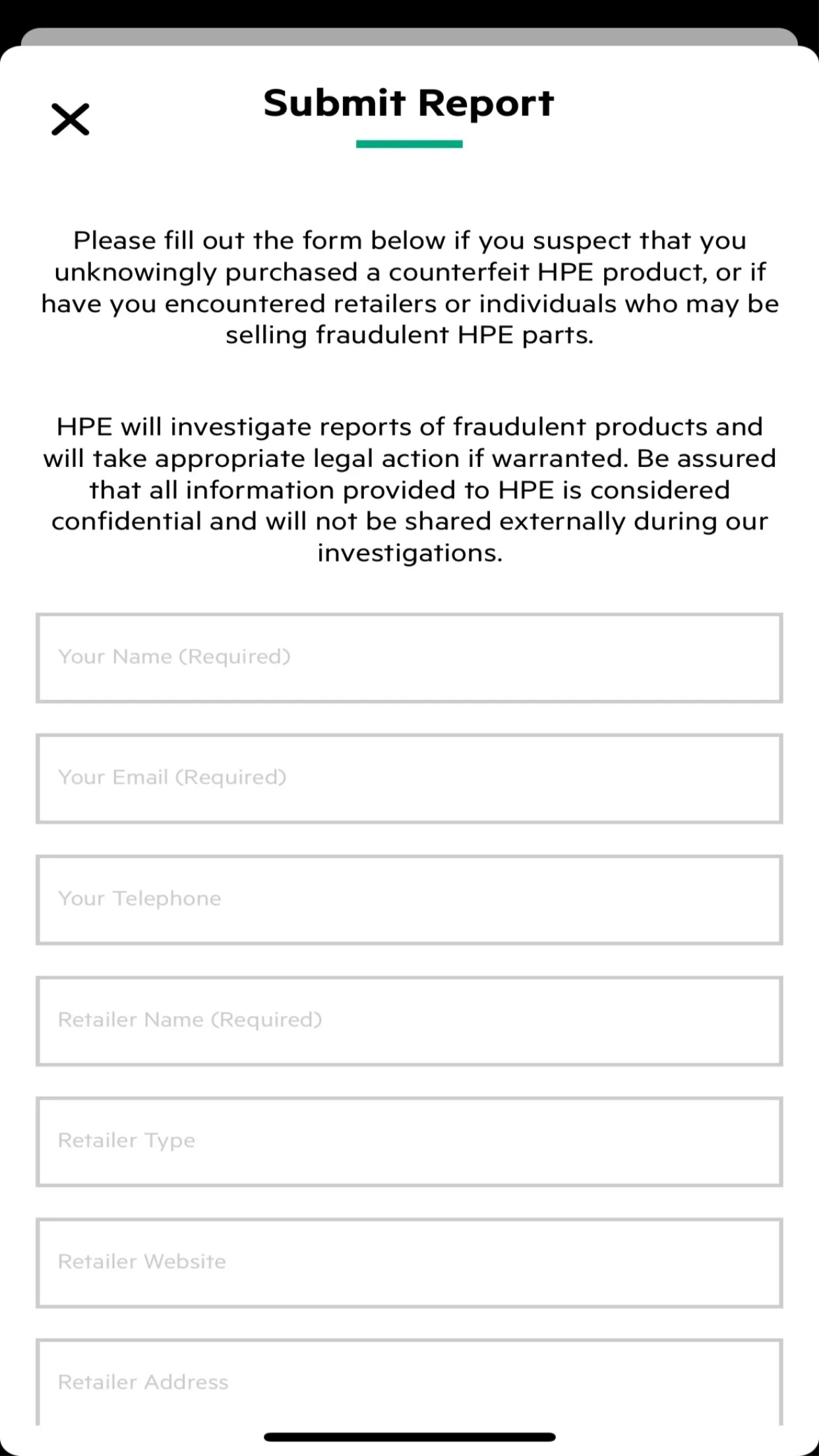 HPE Parts Validation | Indus Appstore | Screenshot