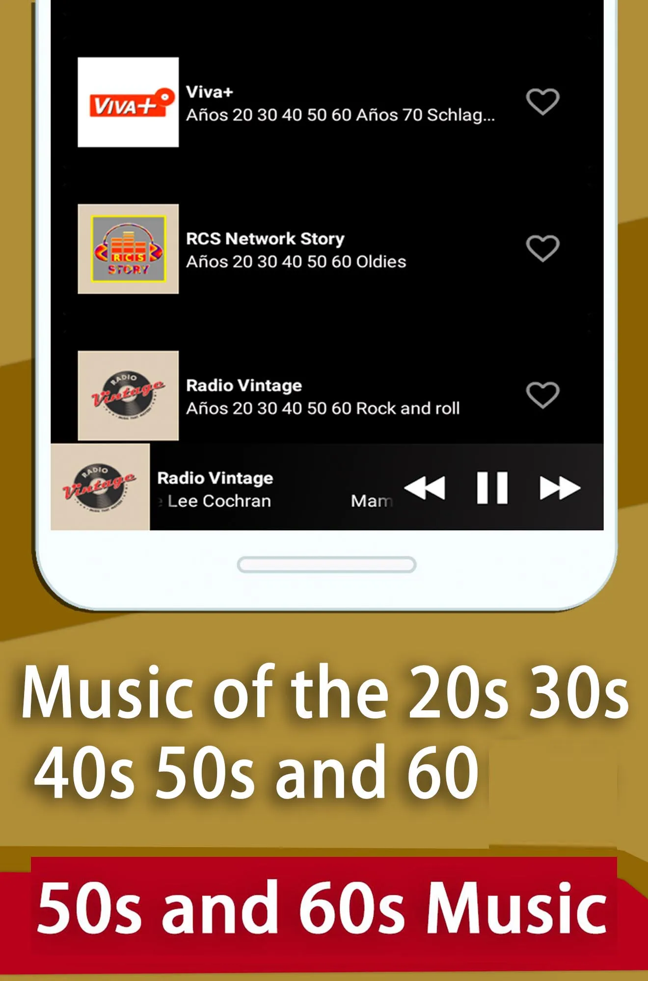 50s and 60s Music | Indus Appstore | Screenshot