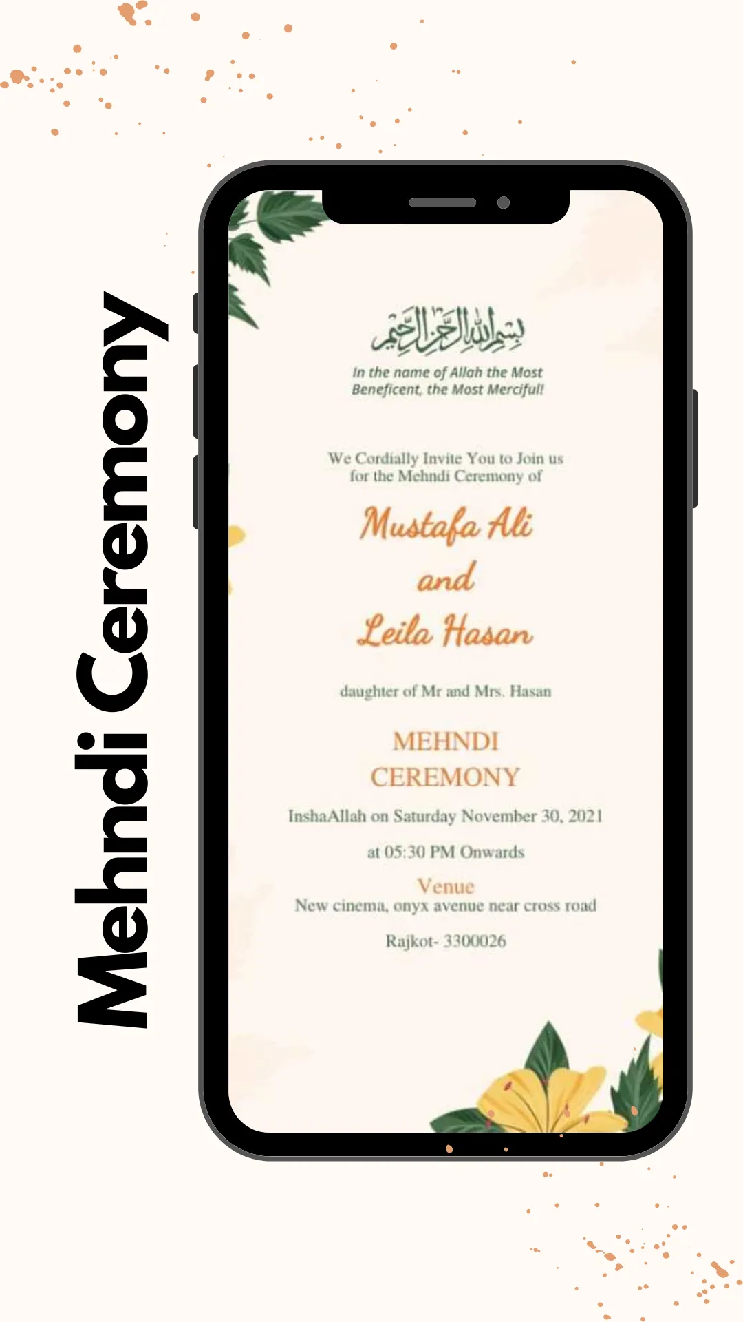 Muslim Wedding Card Maker | Indus Appstore | Screenshot