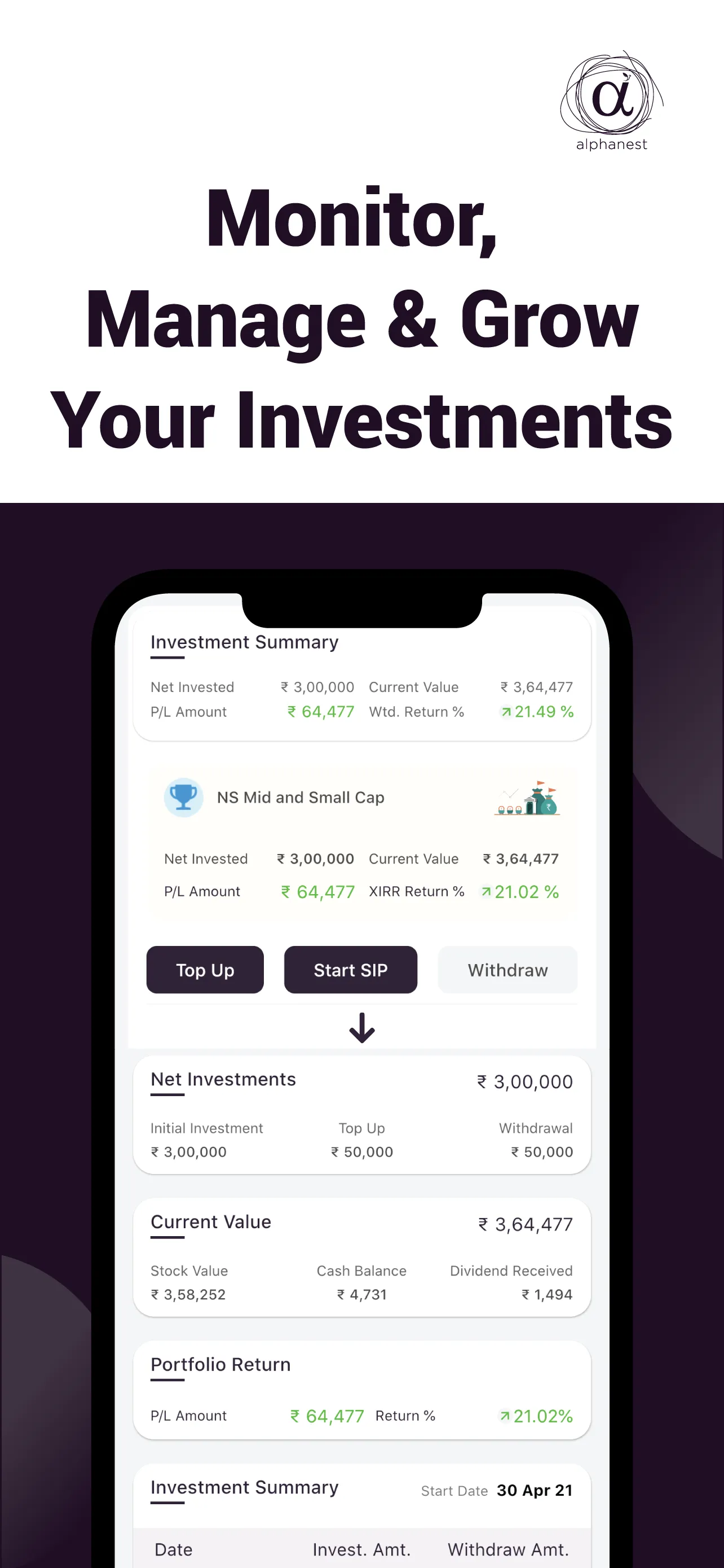 AlphaNest: Advisory Portfolios | Indus Appstore | Screenshot