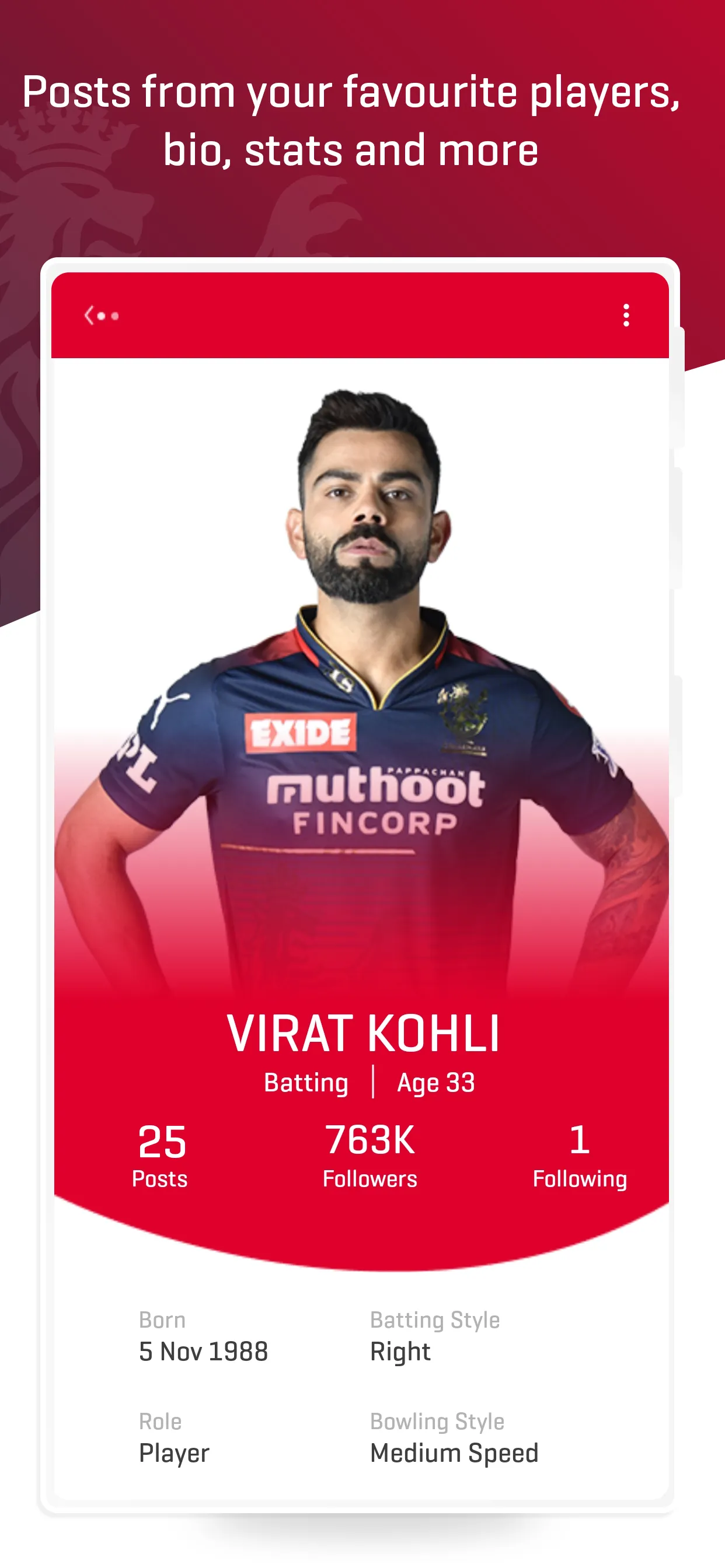 RCB Official- Live IPL Cricket | Indus Appstore | Screenshot
