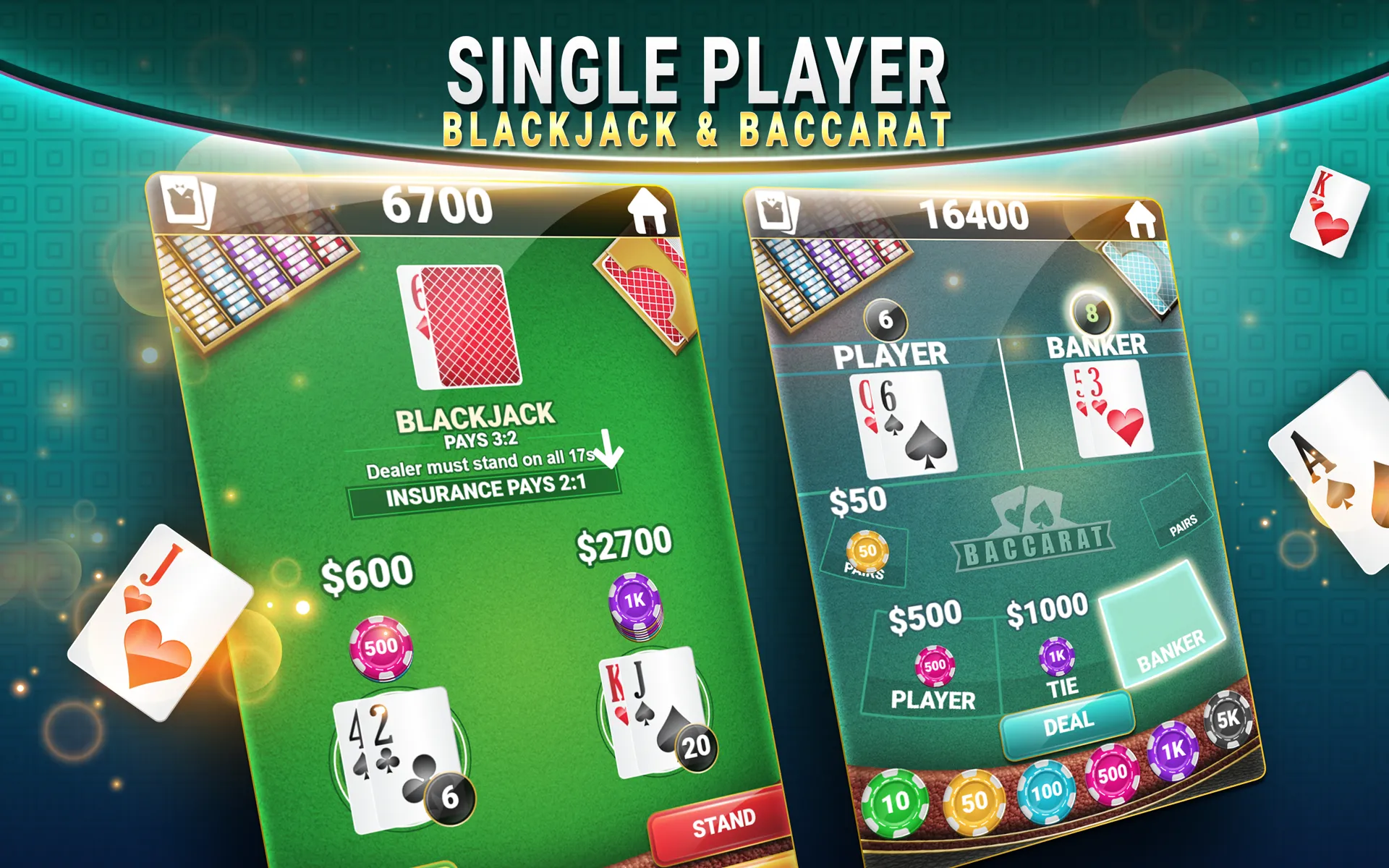 Blackjack & Baccarat Card Game | Indus Appstore | Screenshot