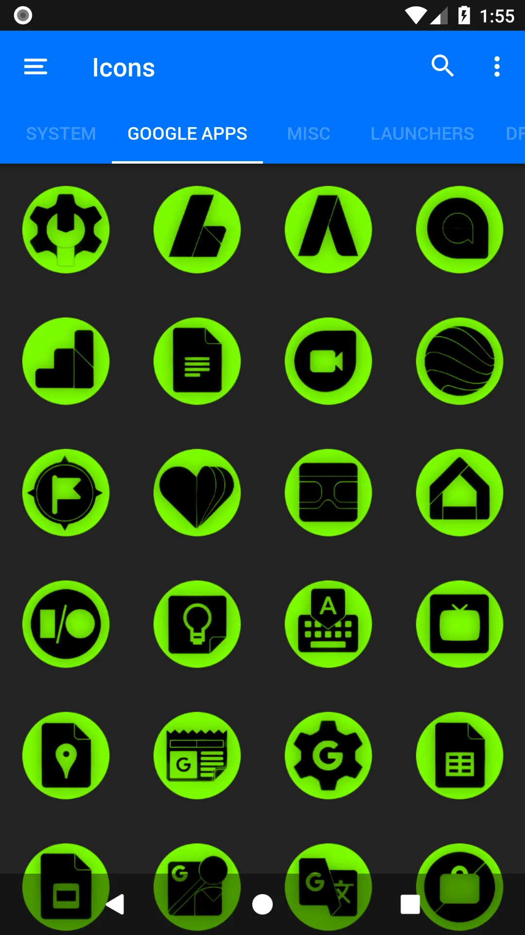 Oreo Neon Icon Pack P2 | Indus Appstore | Screenshot