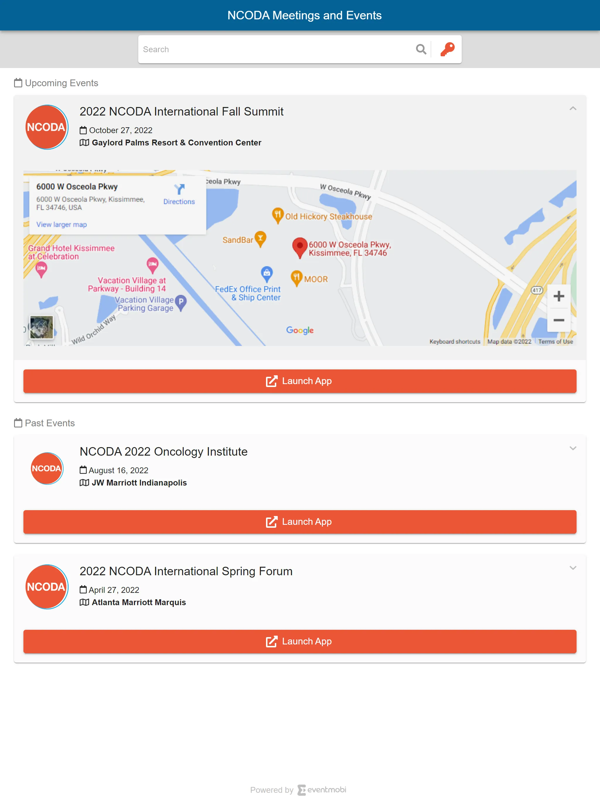 NCODA Meetings and Events | Indus Appstore | Screenshot