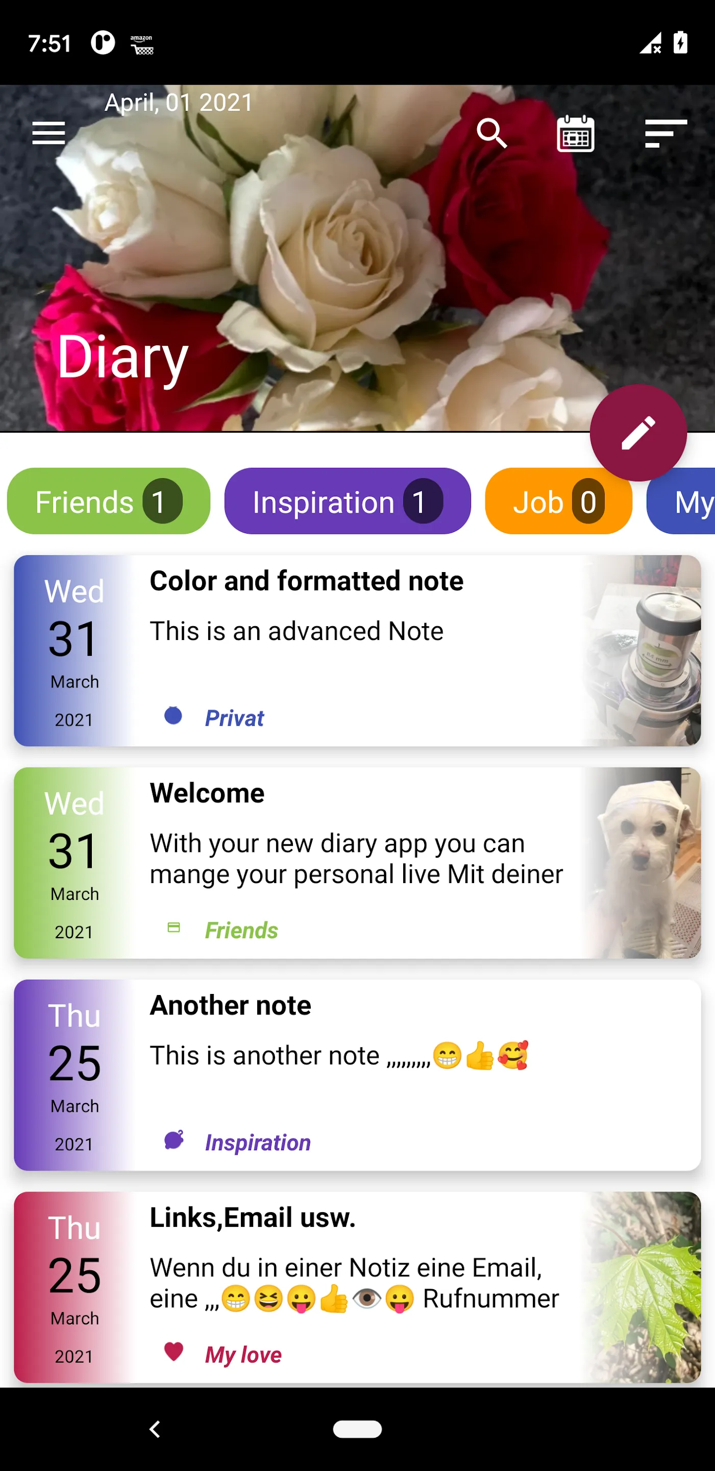 Diary app with lock | Indus Appstore | Screenshot