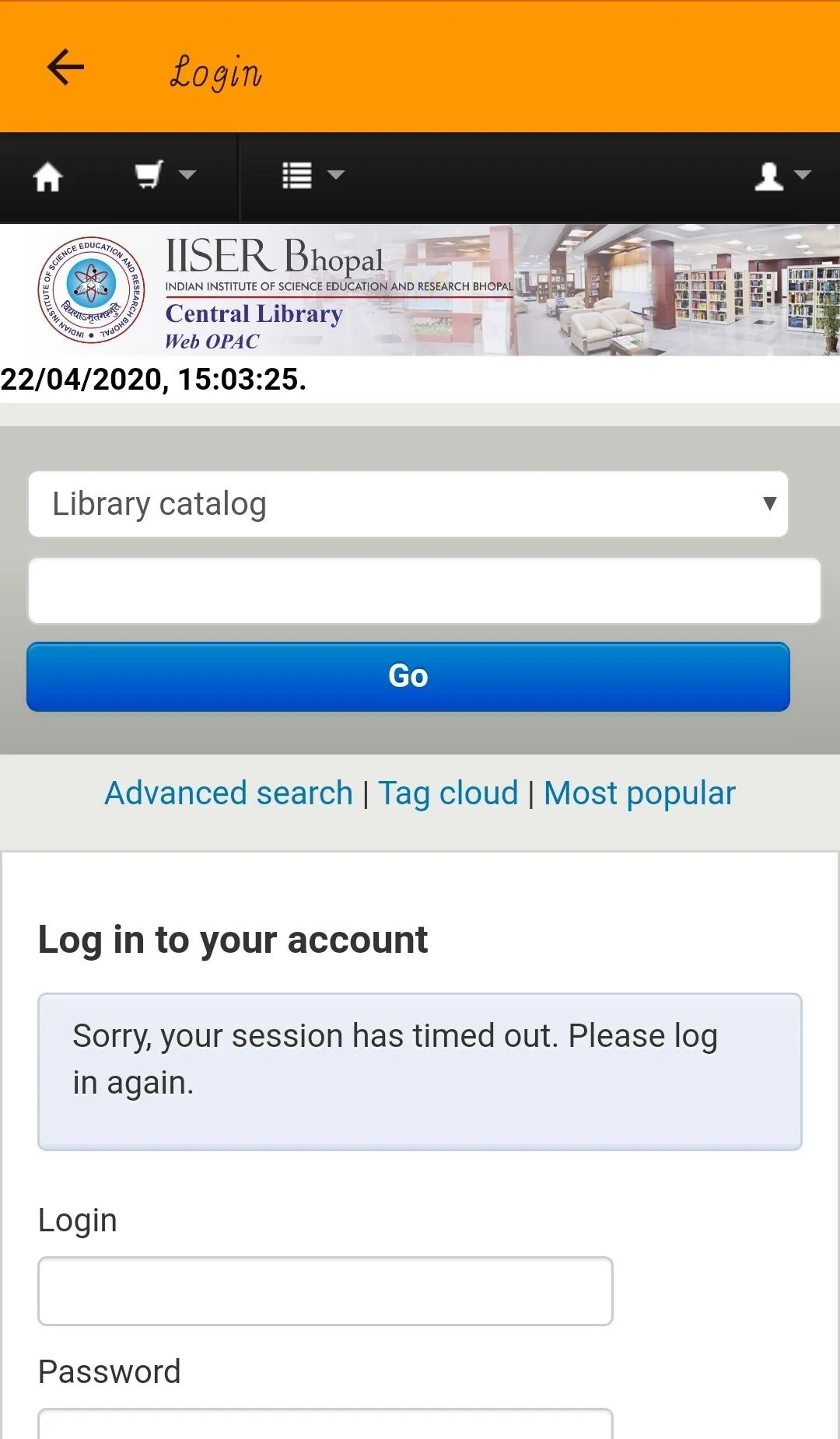 IISER BHOPAL LIBRARY APP | Indus Appstore | Screenshot