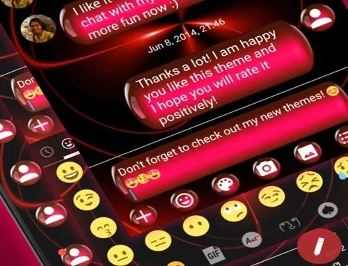 SMS Messages Spheres Red Theme | Indus Appstore | Screenshot