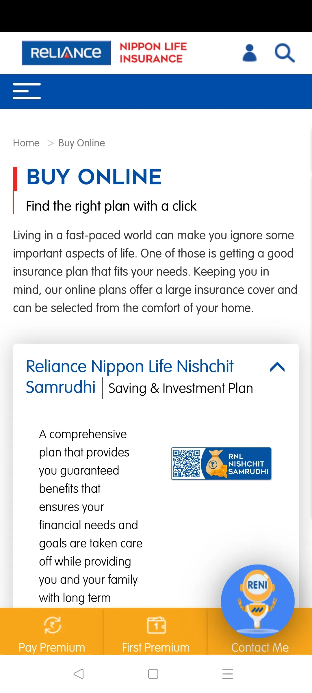 RNLIC Customer Connect App | Indus Appstore | Screenshot