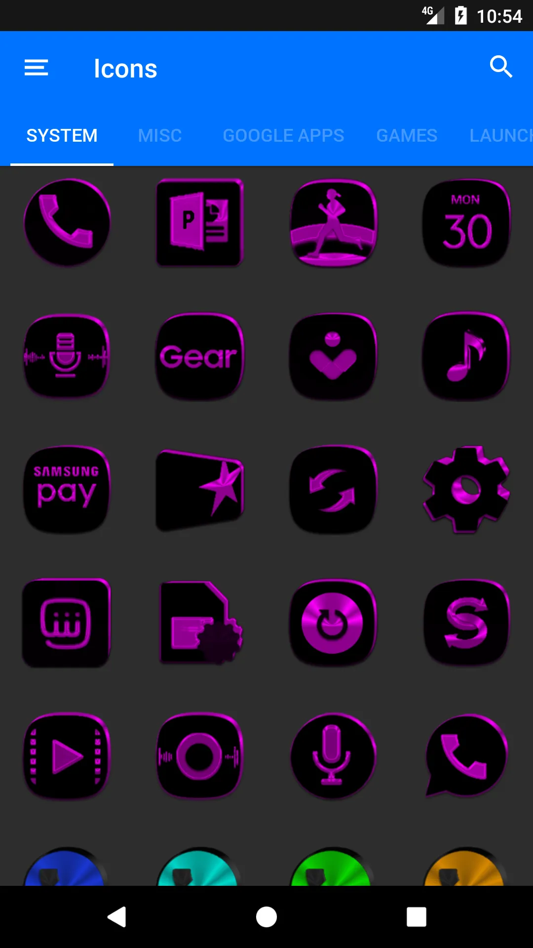 Black and Purple Icon Pack | Indus Appstore | Screenshot