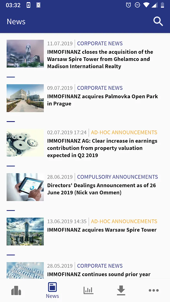 Immofinanz Investor Relations | Indus Appstore | Screenshot